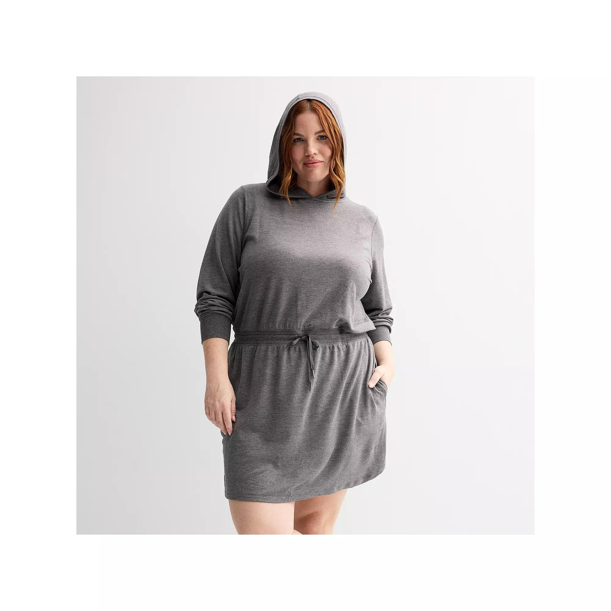 Plus Size Tek Gear® French Terry Dress, Women's, Size: 2XL, Grey Gray Product Image