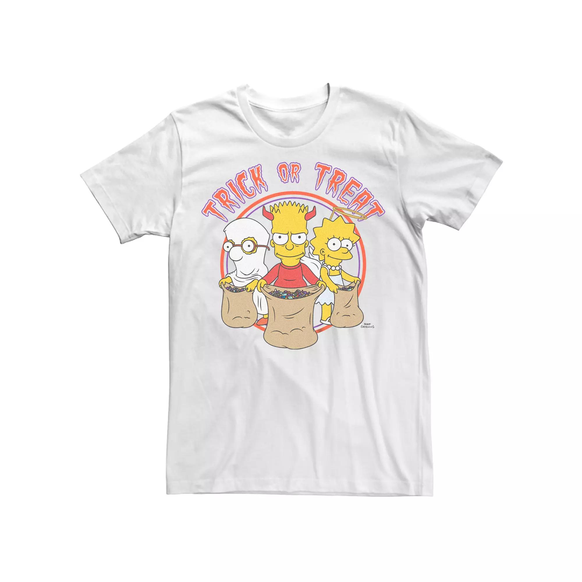 Big & Tall The Simpsons Trick Or Treat Trio Halloween Graphic Tee, Men's,  Product Image