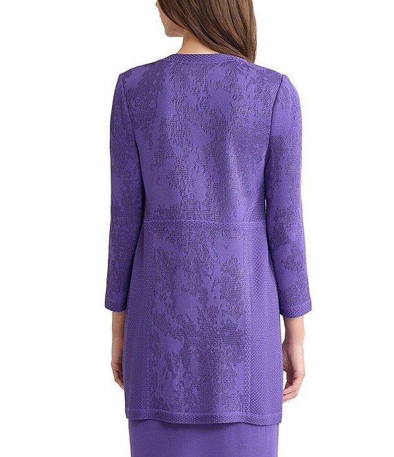 MISOOK Tonal Knit Crew Neck Bracelet Sleeve Jacket Product Image