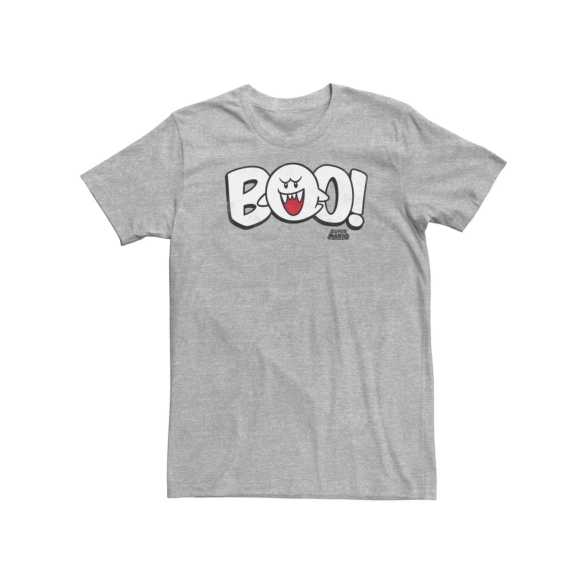 Big & Tall Nintendo Boo! Tee, Men's, Size: 3XL, Athletic Grey Product Image