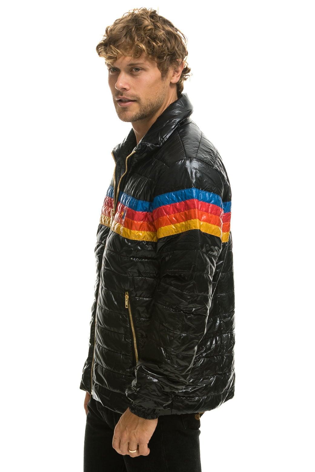 4 STRIPE TRAVELER JACKET - GLOSSY BLACK Male Product Image