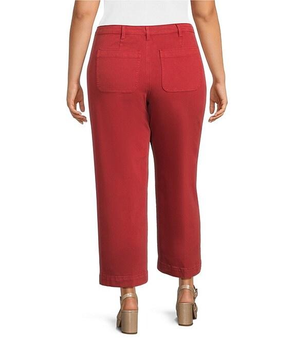 John Mark Plus Size Pintuck Detailed Wide Leg Pants Product Image