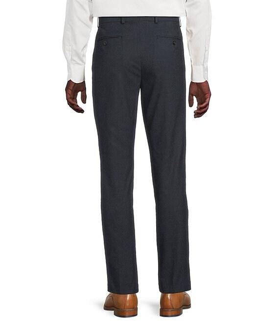 Daniel Cremieux Signature Label Flat Front Stretch Houndstooth Dress Pants Product Image