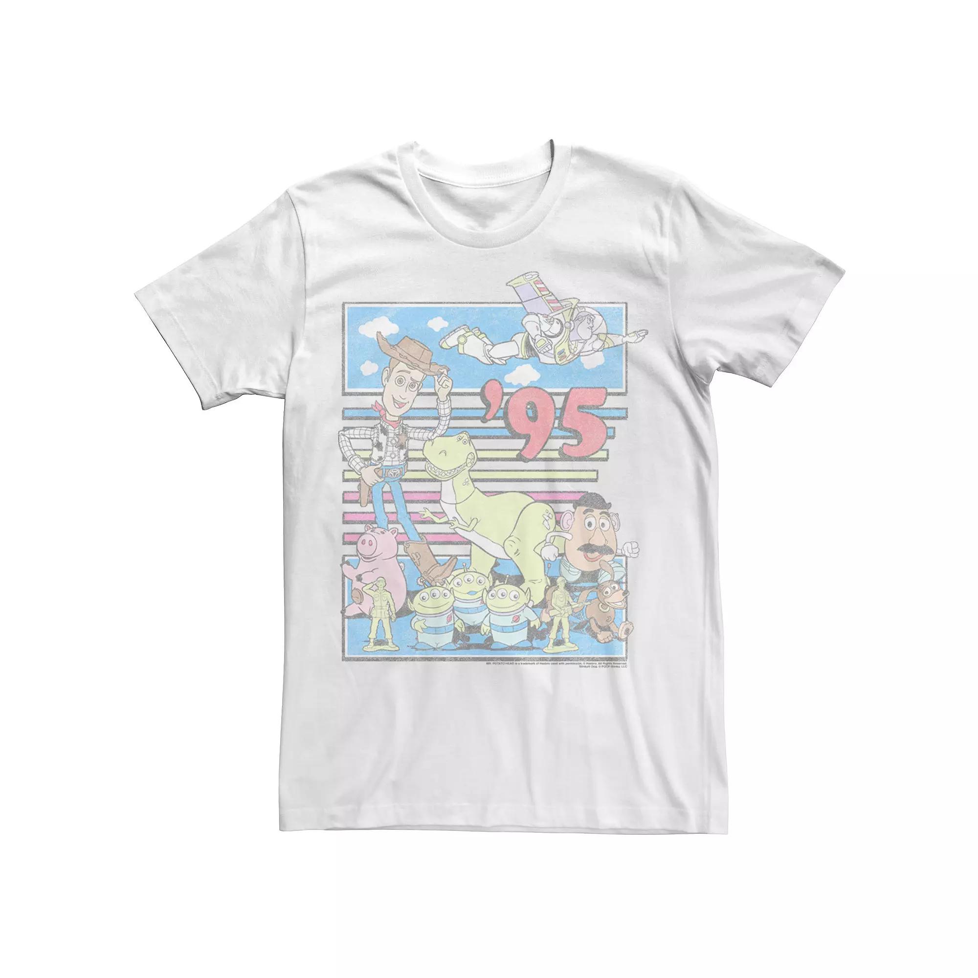 Disney / Pixar's Toy Story Men's 95 Retro Distressed Colorful Tee,  Product Image
