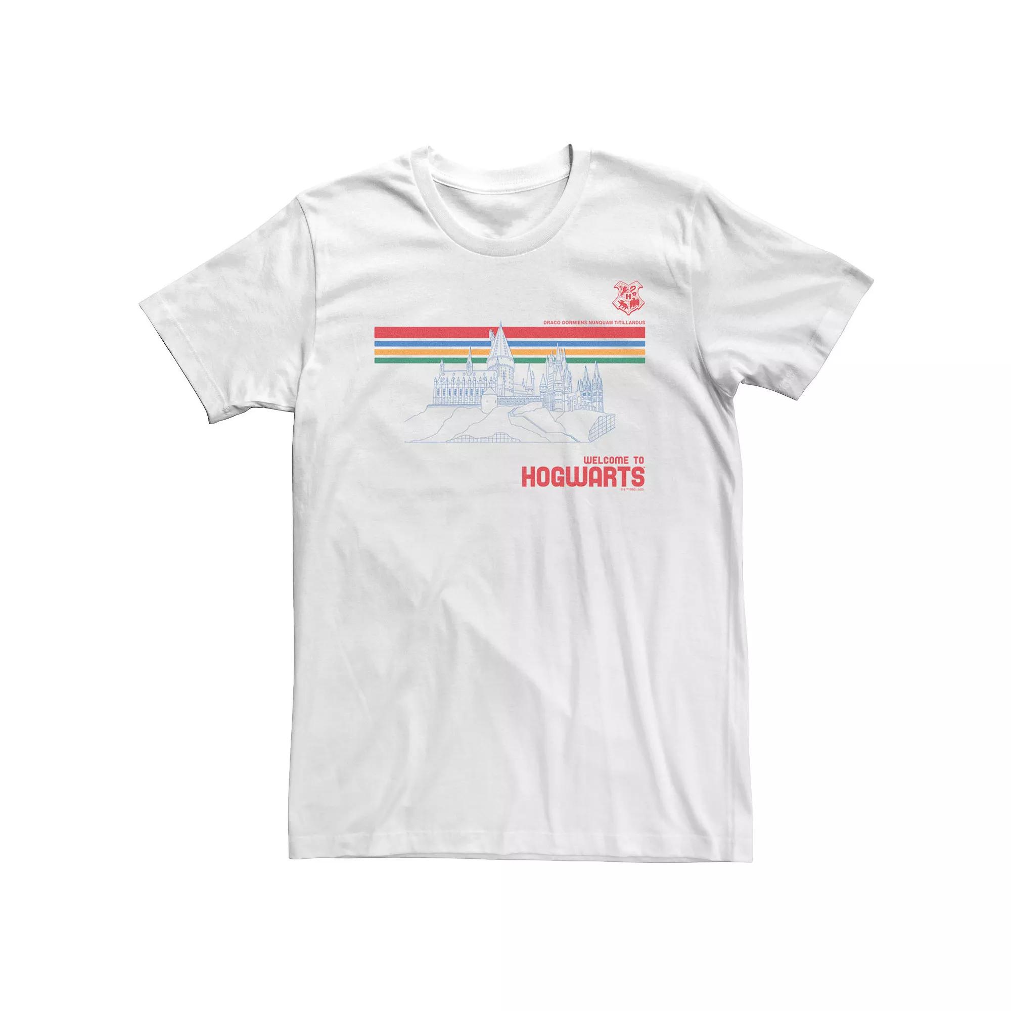 Big & Tall Harry Potter Deathly Hallows 2 Welcome to Hogwarts Castle Tee, Men's,  Product Image