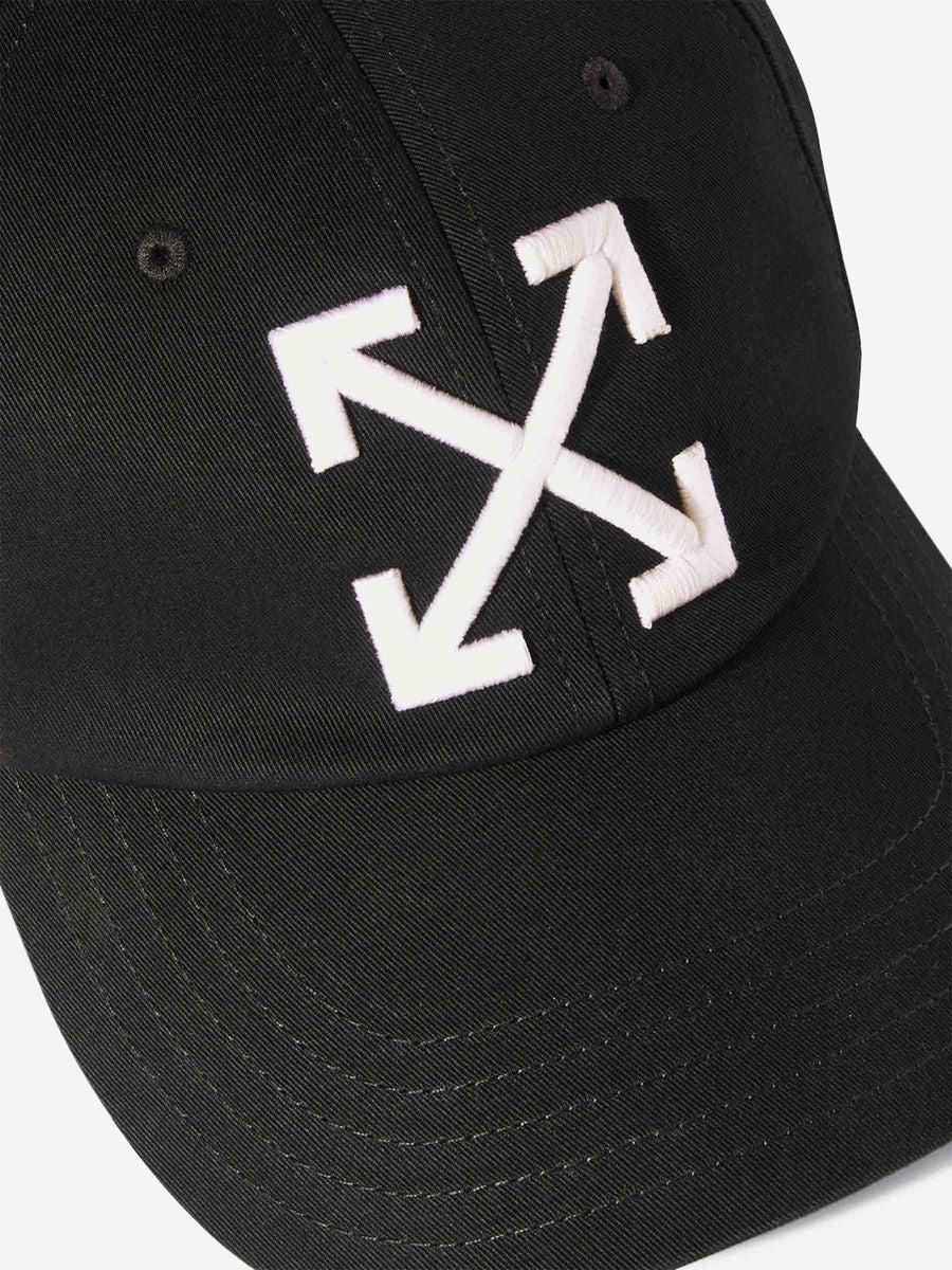 OFF-WHITE Logo-embroidered Baseball Cap With Curved Peak In Black Product Image
