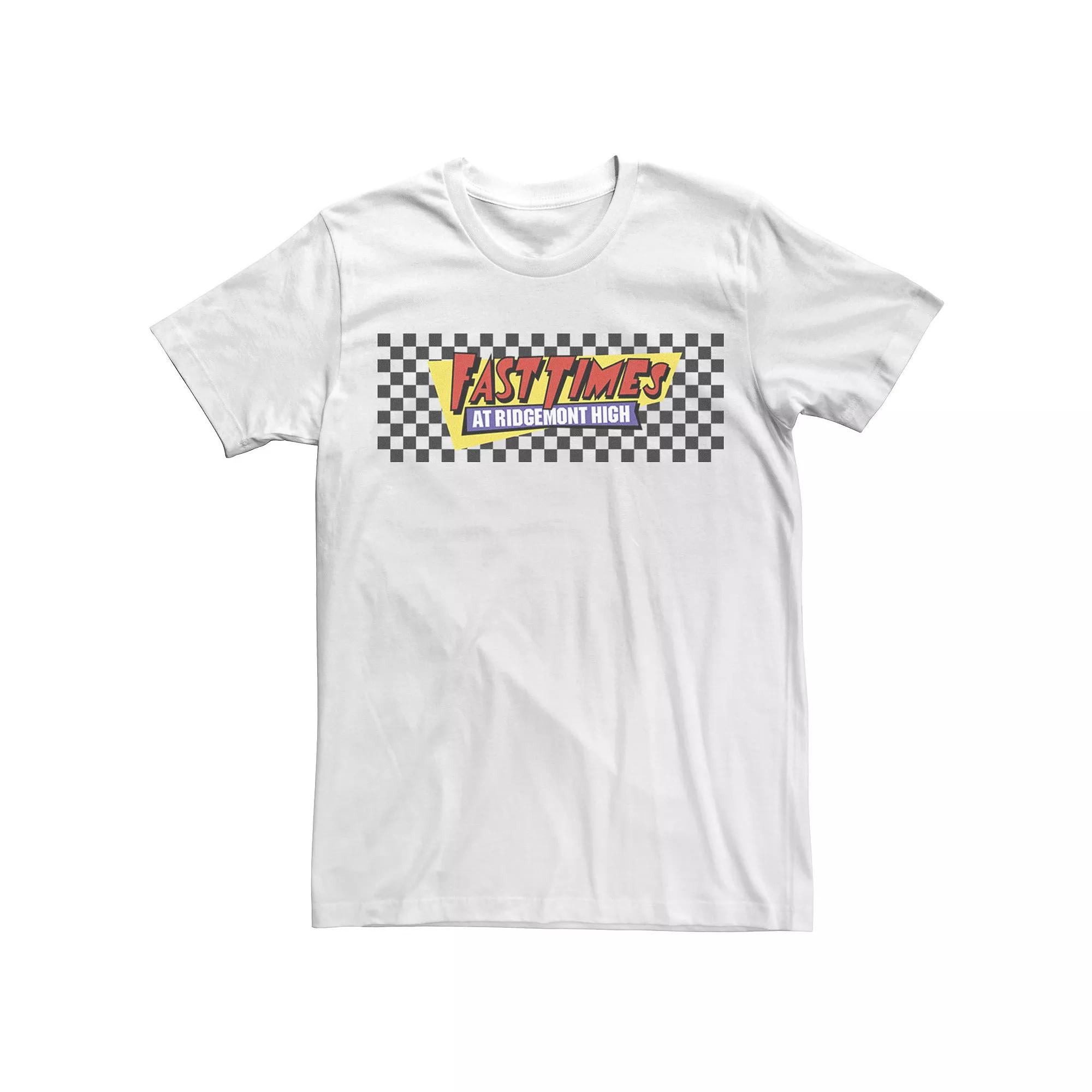 Men's Fast Times At Ridgemont High Black Checkers Logo Tee,  Product Image