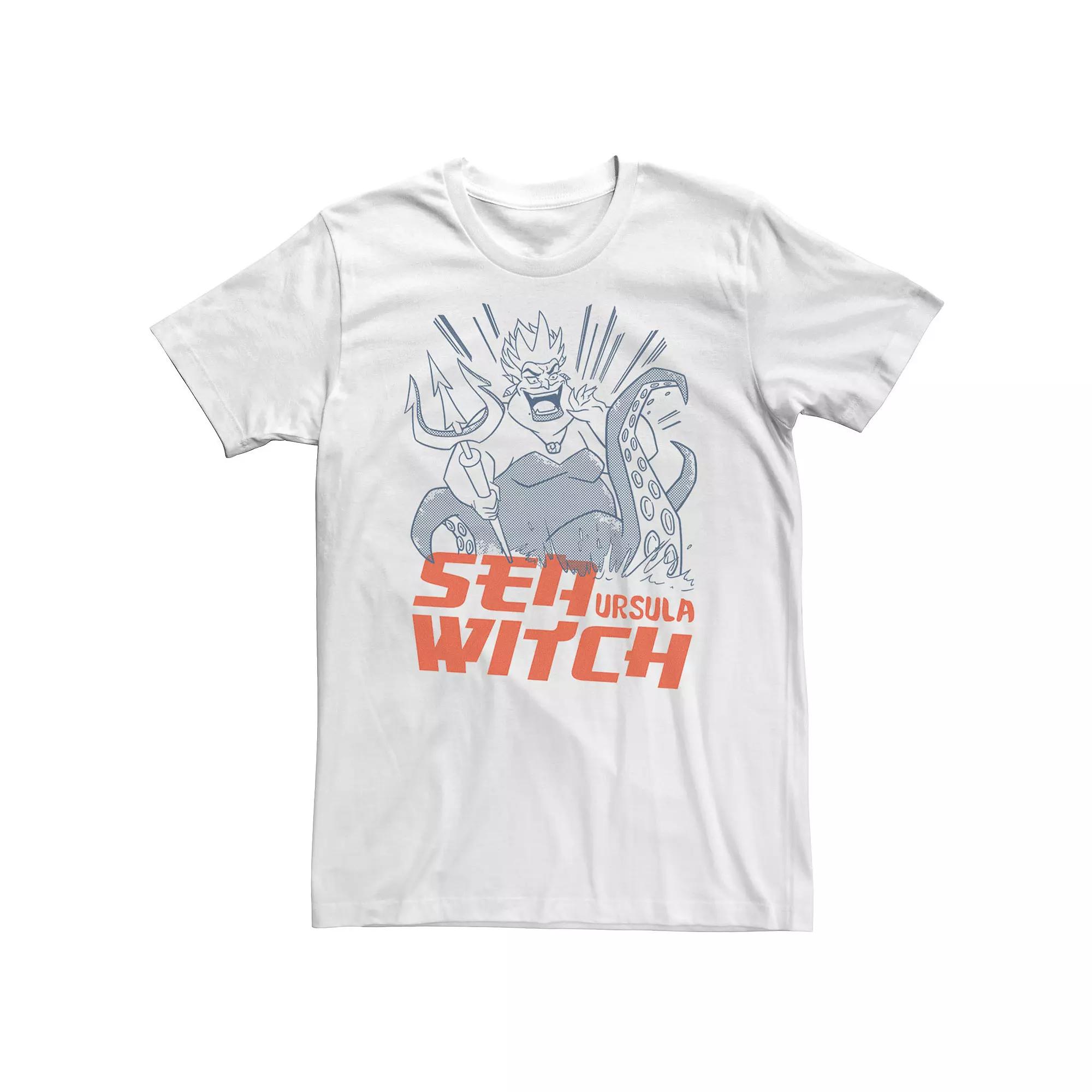 Big & Tall Disney Little Mermaid Ursula Sea Witch Sketch Portrait Tee, Men's,  Product Image
