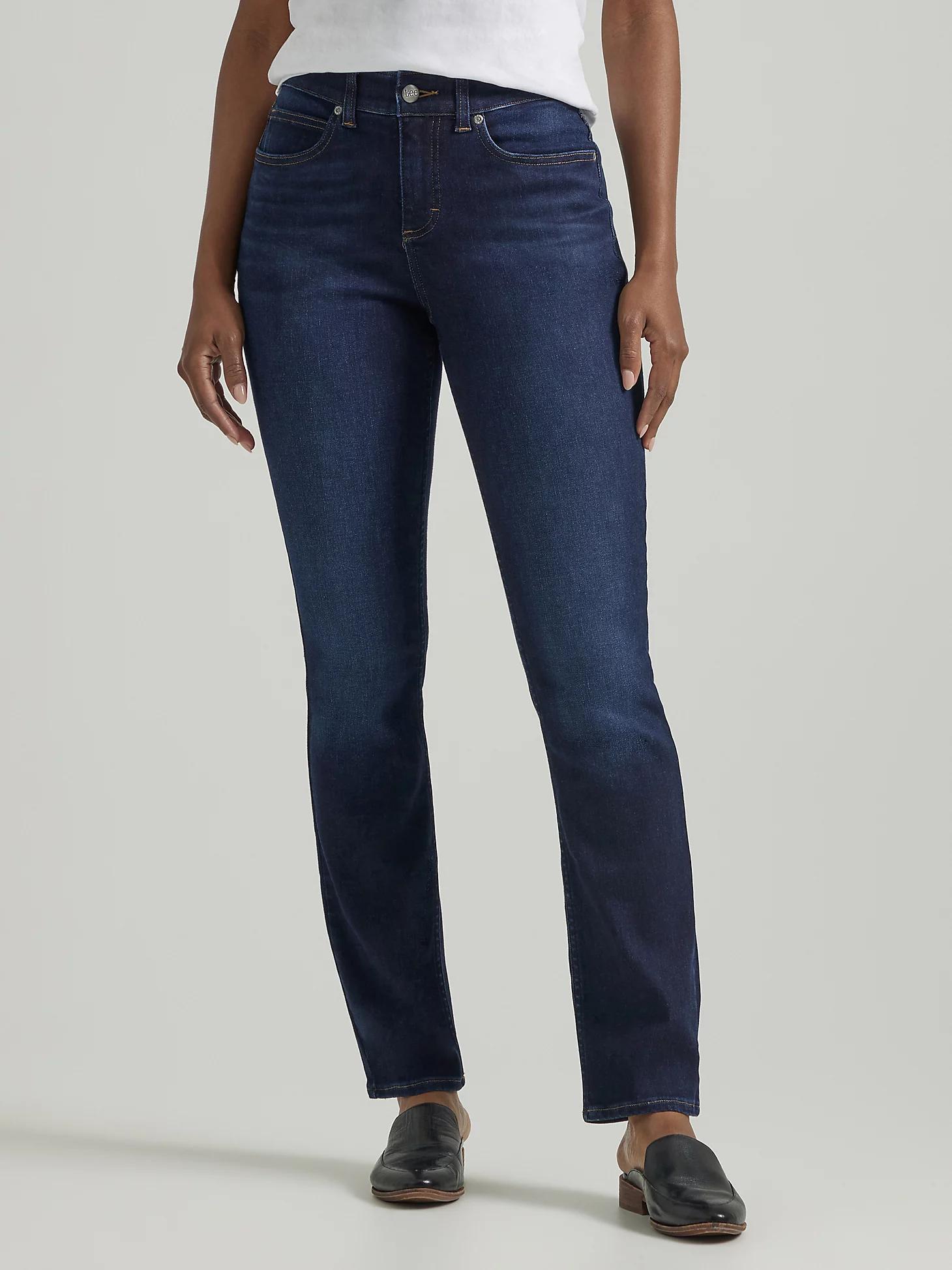 Women's Ultra Lux Comfort with Flex Motion Straight Jean (Petite) | Women's Jeans | Lee® Product Image