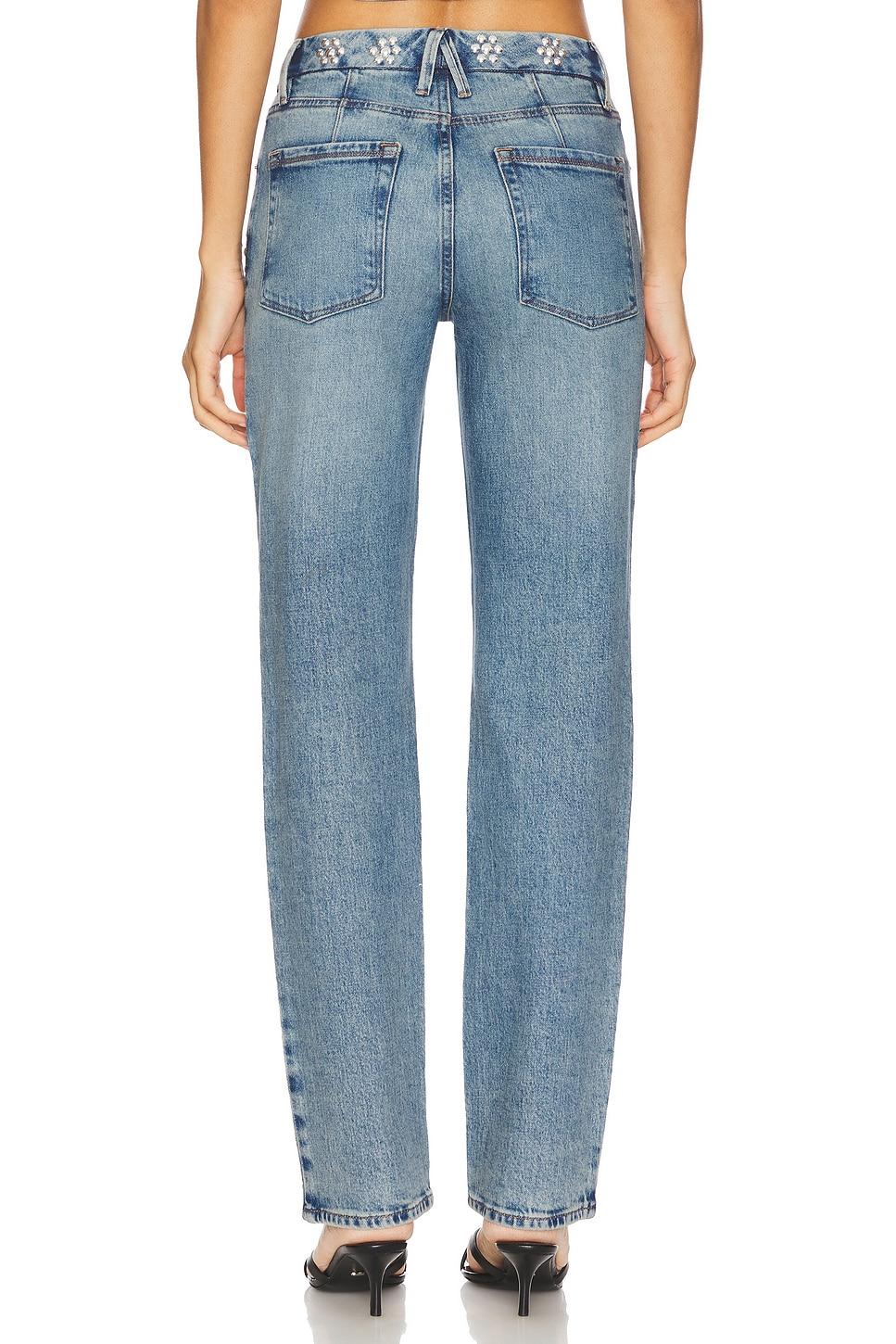 Good Icon Studded Straight Jeans Good American Product Image
