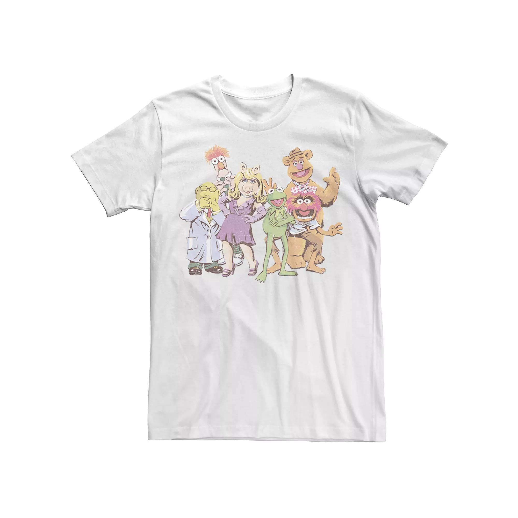 Big & Tall Disney Muppets Group Shot Illustrated Tee, Men's,  Product Image