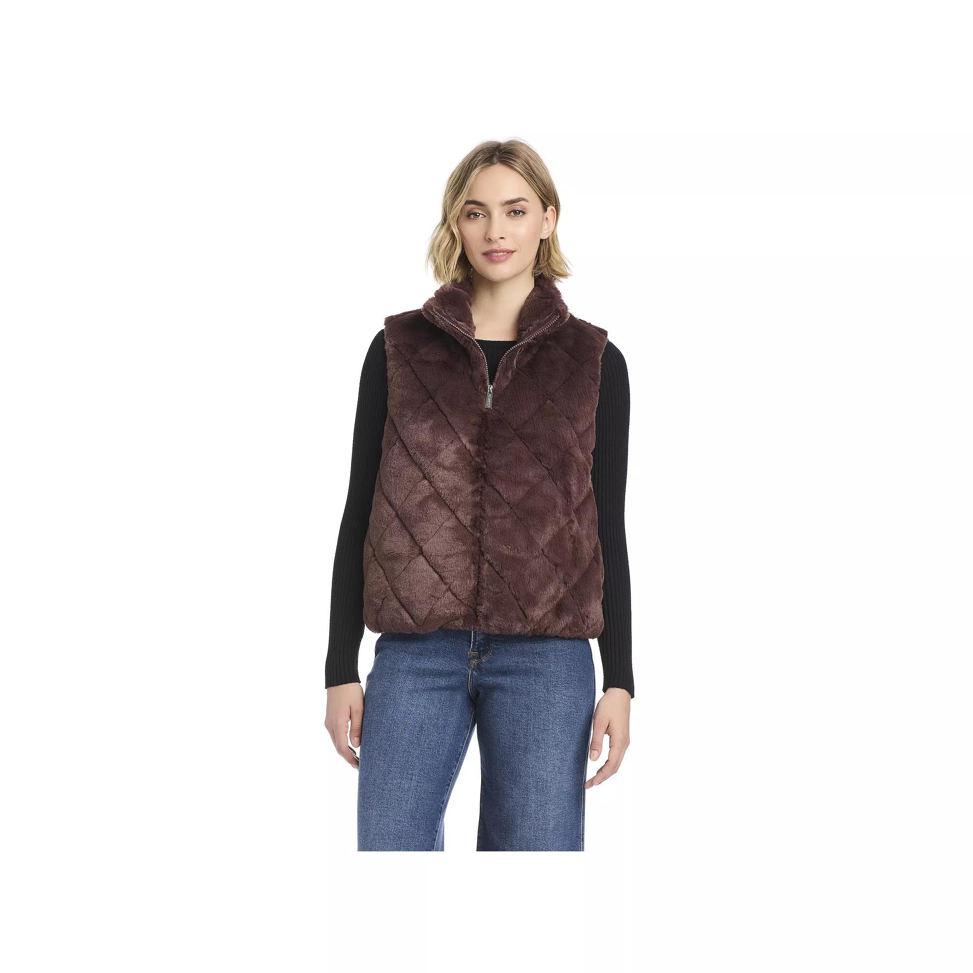 Women's Modern Supply by Sanctuary Faux Fur Puffer Vest,  Product Image