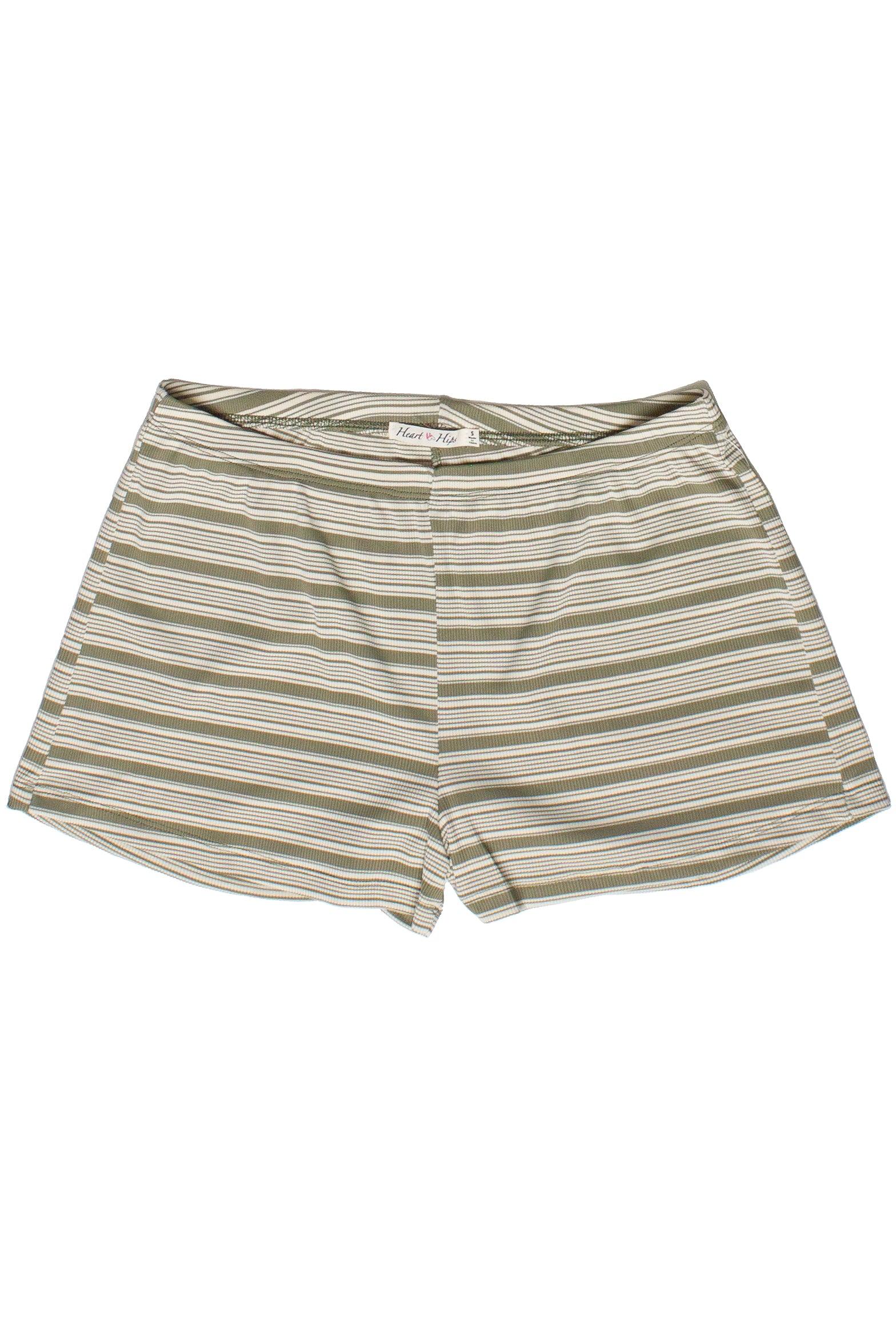 Striped Ribbed Shorts Product Image