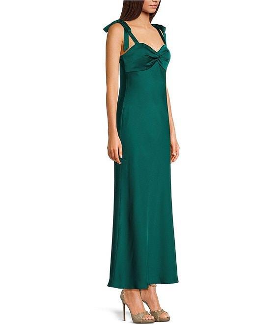 Dear Moon Sweetheart Neck Twist Front Tie-Shoulder Empire Waist Dress Product Image