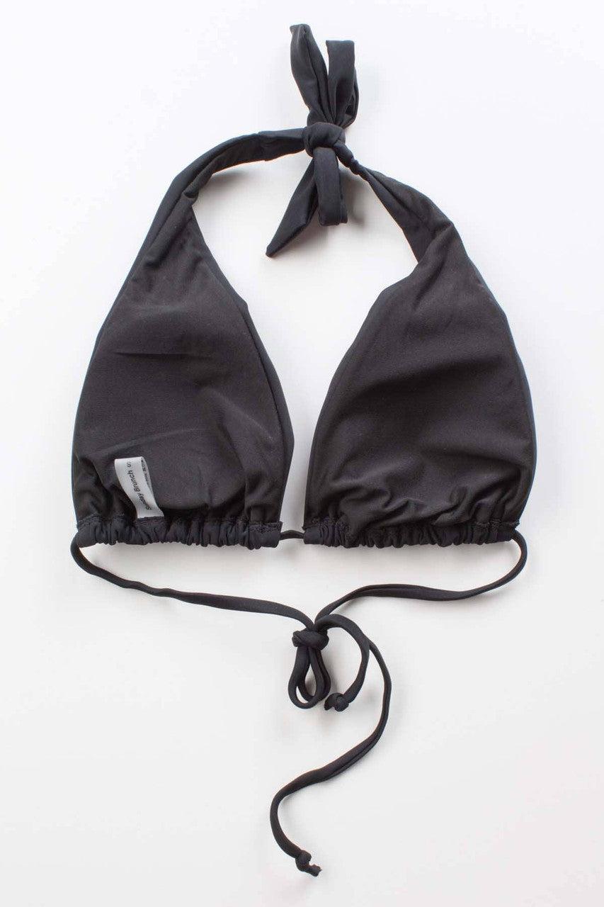Black Tie Halter Bikini Top Product Image