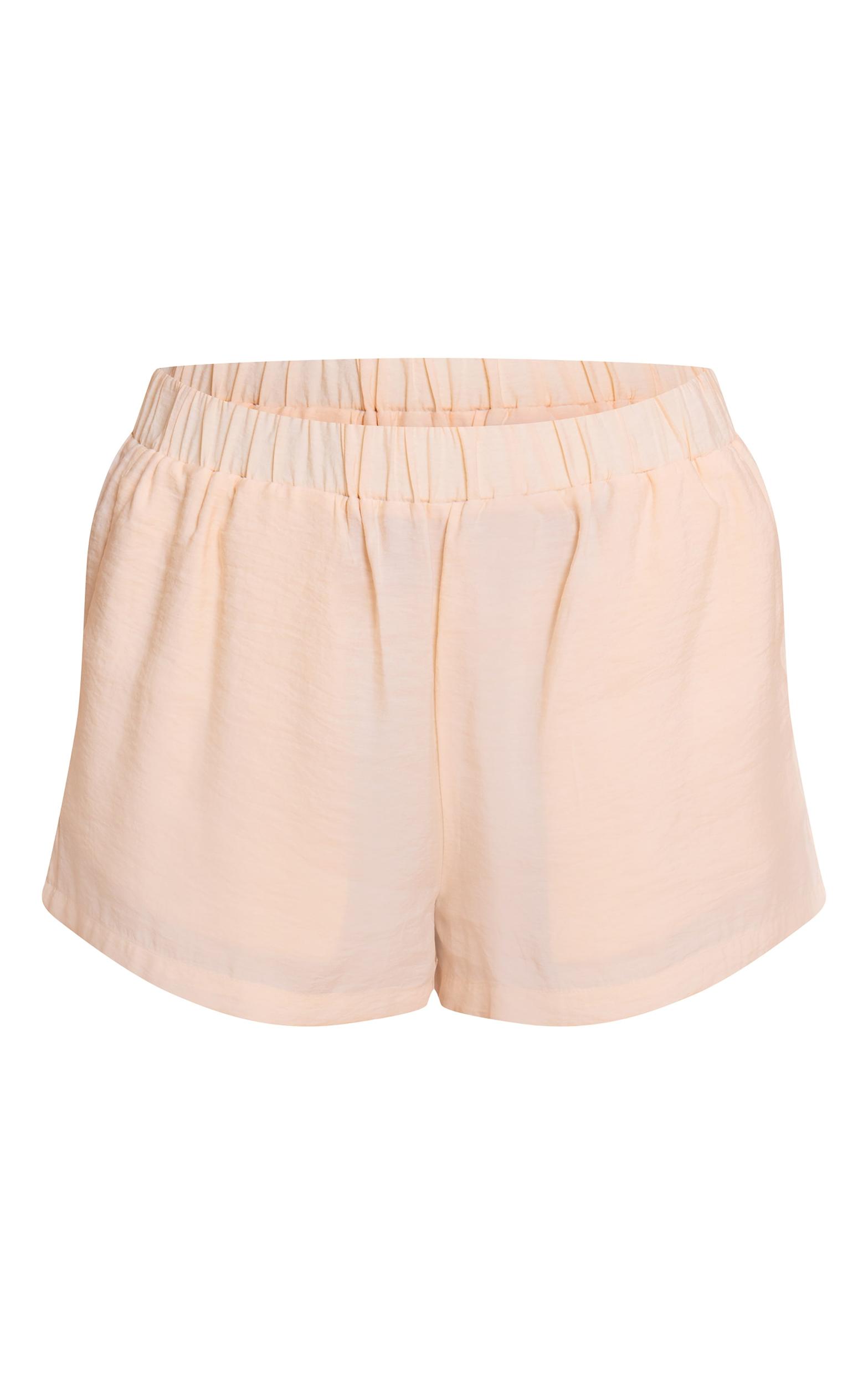  Cream Mid Rise Floaty Shorts Product Image