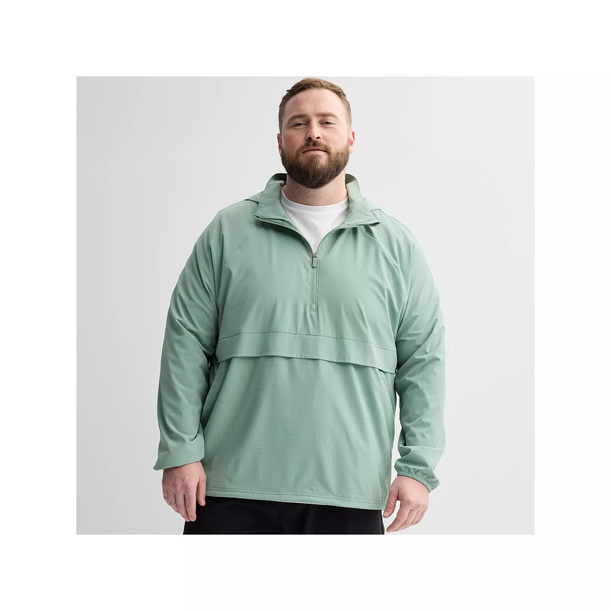 Big & Tall Tek Gear® Lightweight Hooded Quarter Zip Jacket, Men's,  Product Image