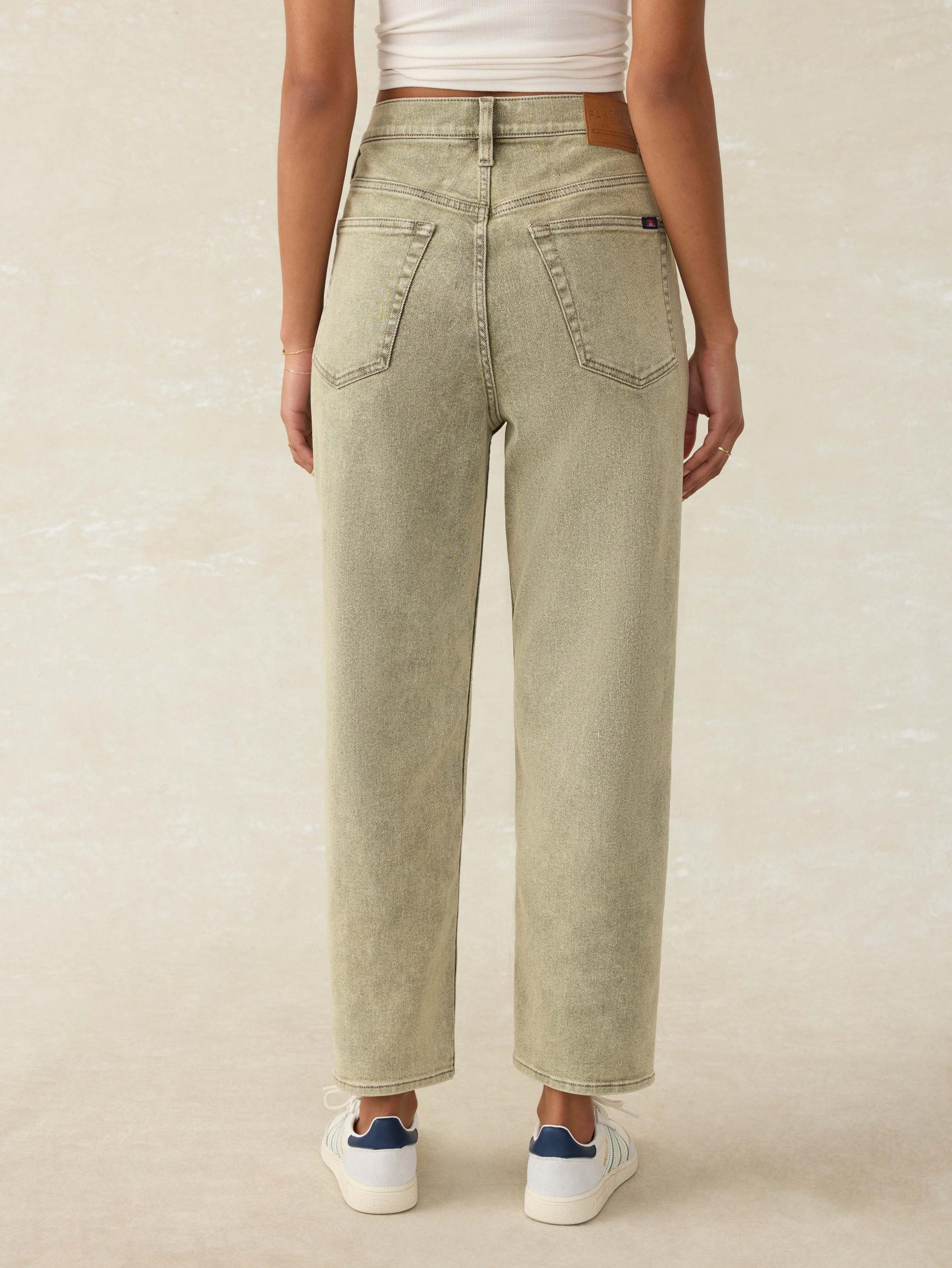 Slim Straight Sunwashed Denim - Olive Haze Wash Female Product Image