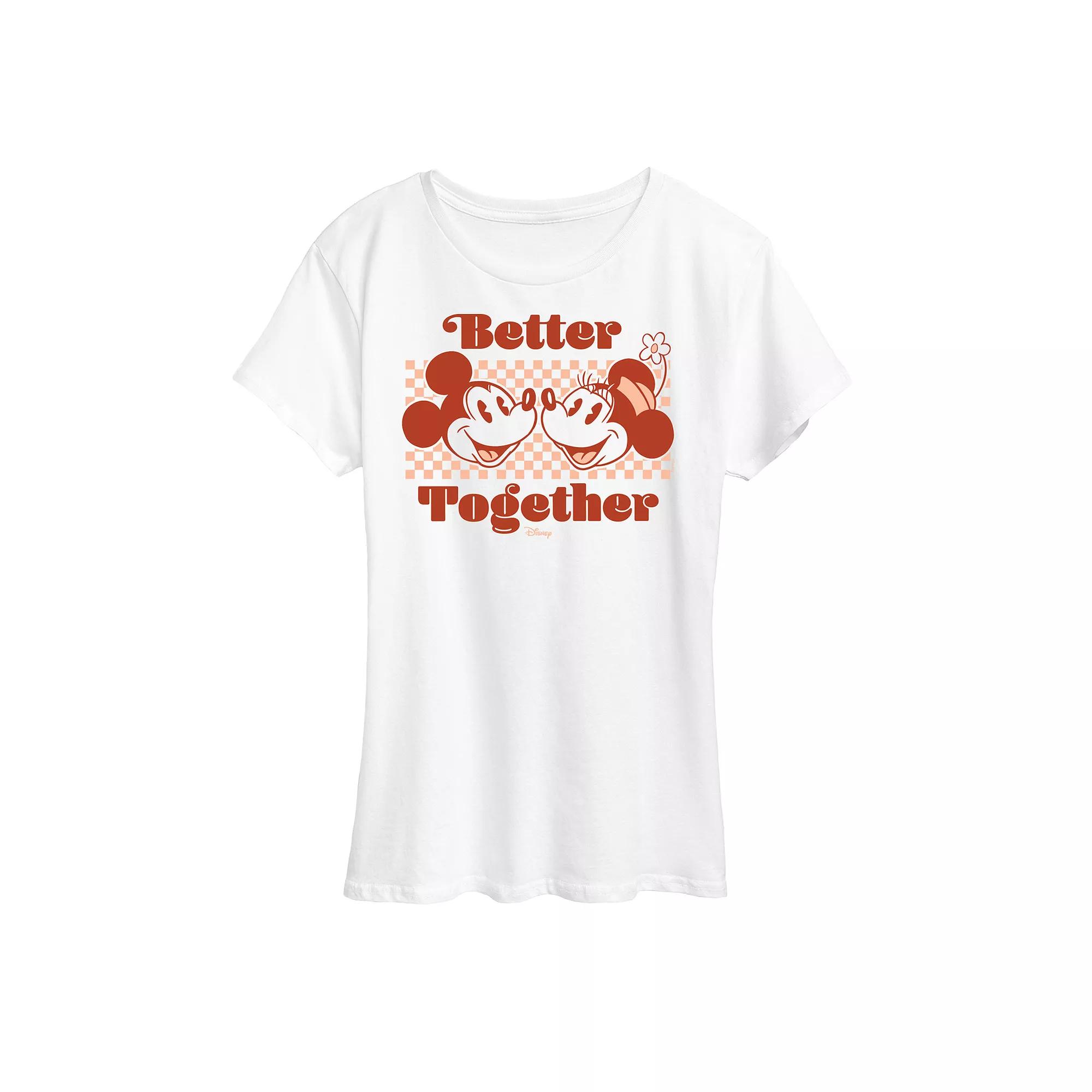 Disney's Mickey & Minnie Mouse Plus Better Together Graphic Tee, Women's,  Product Image