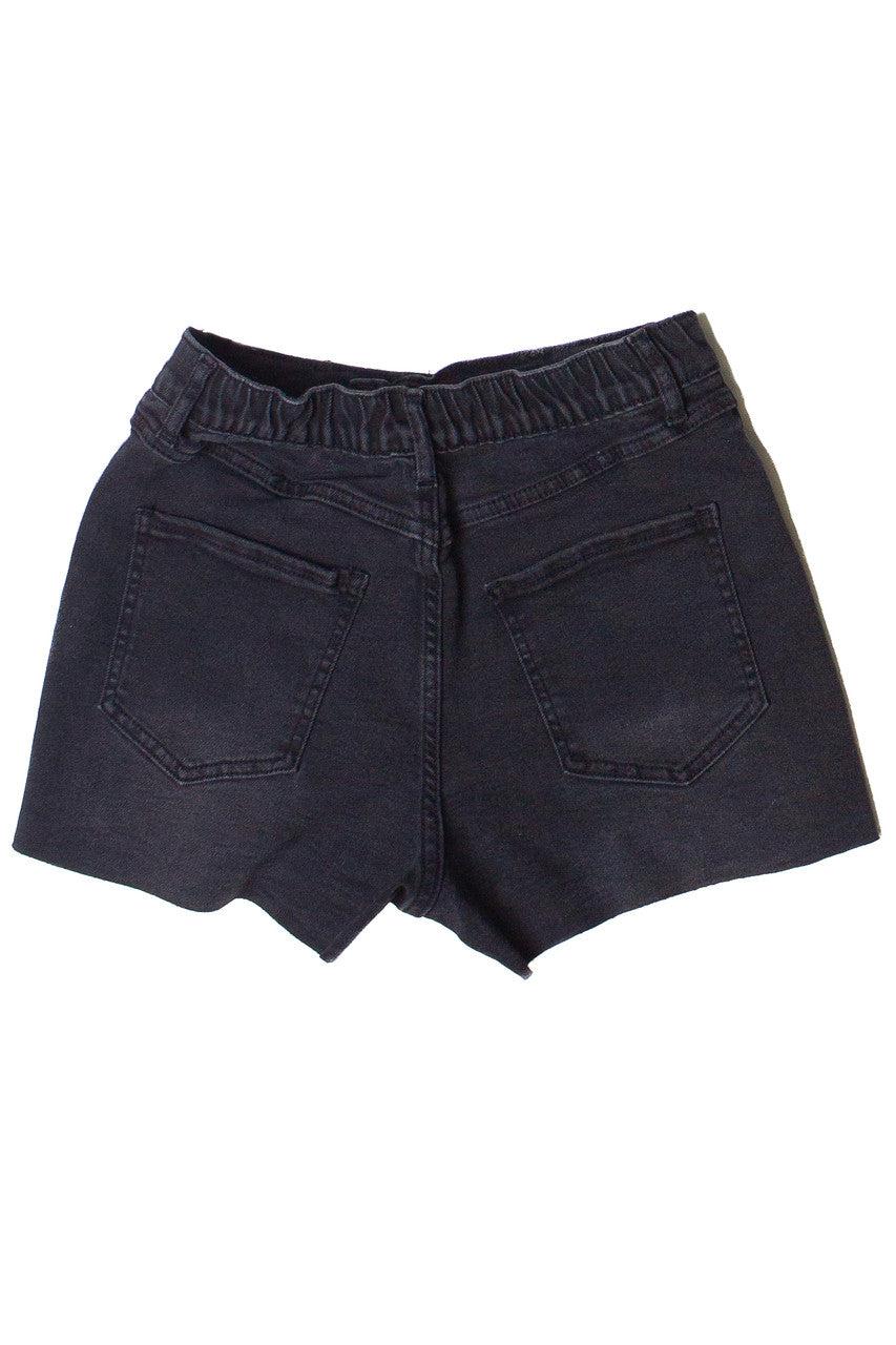 Embroidered Cut Off Denim Shorts Product Image
