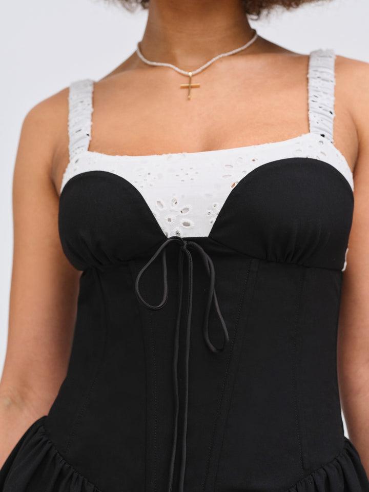 Minette Mini Dress — Black Product Image