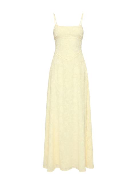 South Of France Maxi Dress Yellow Product Image
