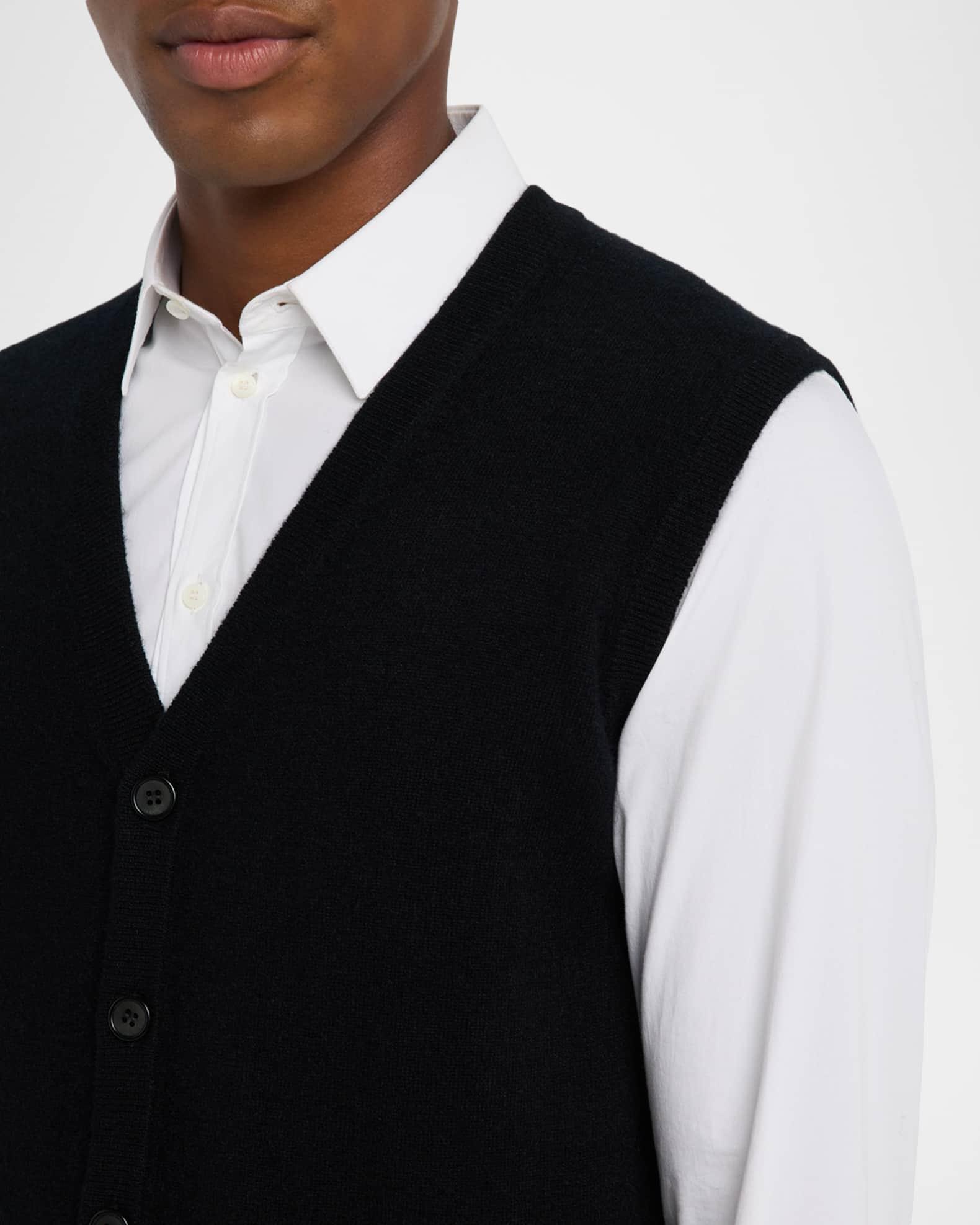Men's Cashmere Button-Front Vest Product Image
