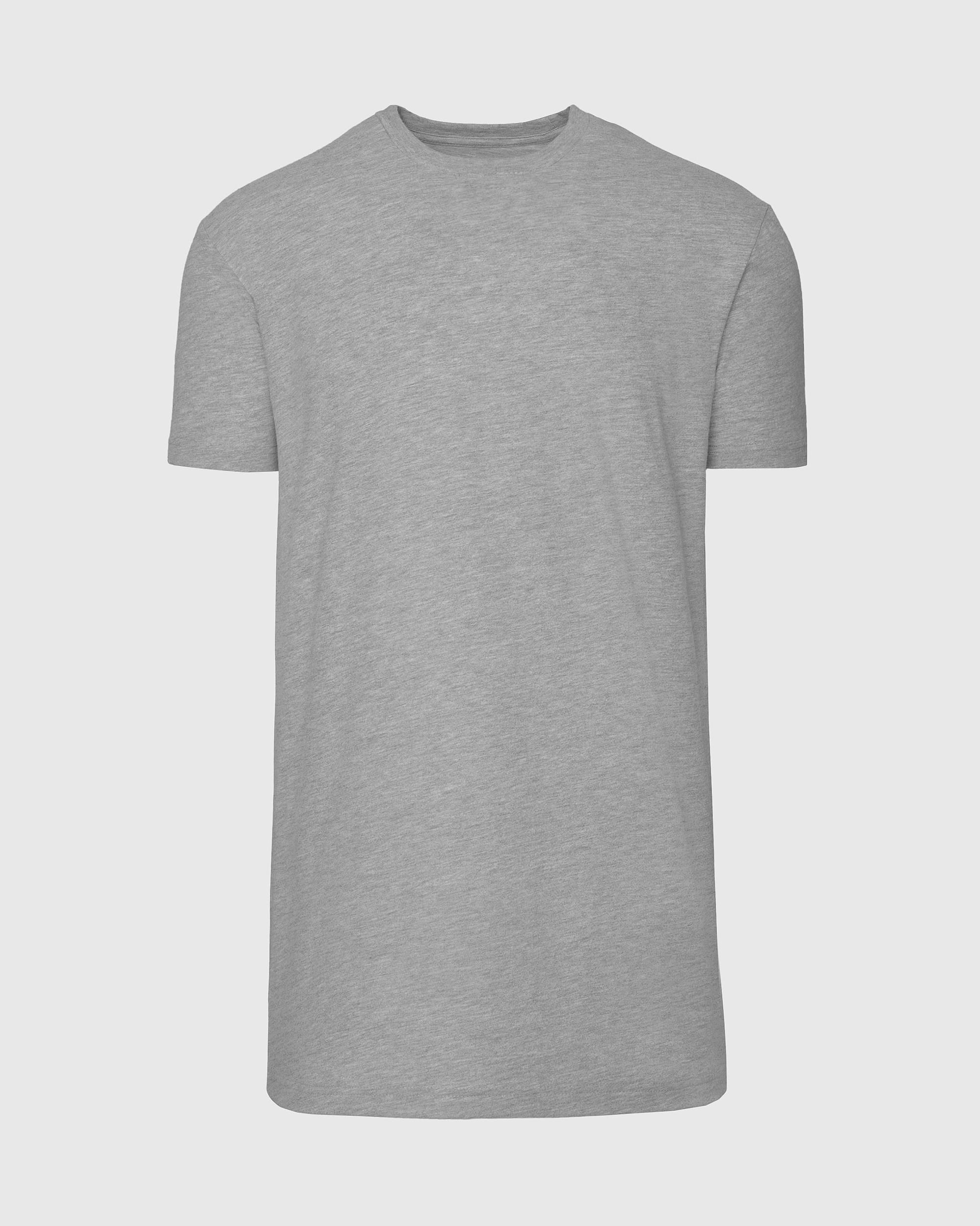 Heather Gray Tall Straight Hem Crew Neck T-Shirt Product Image