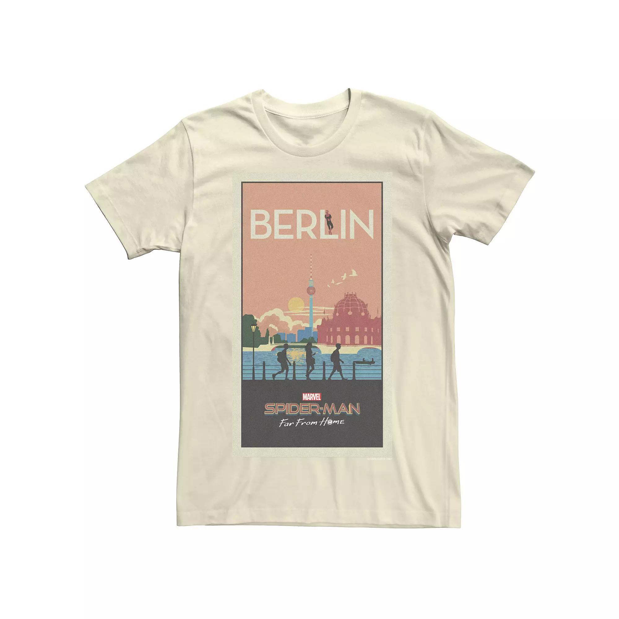 Men's Marvel Spider-Man Far From Home Berlin Abstract Movie Poster Tee,  Product Image