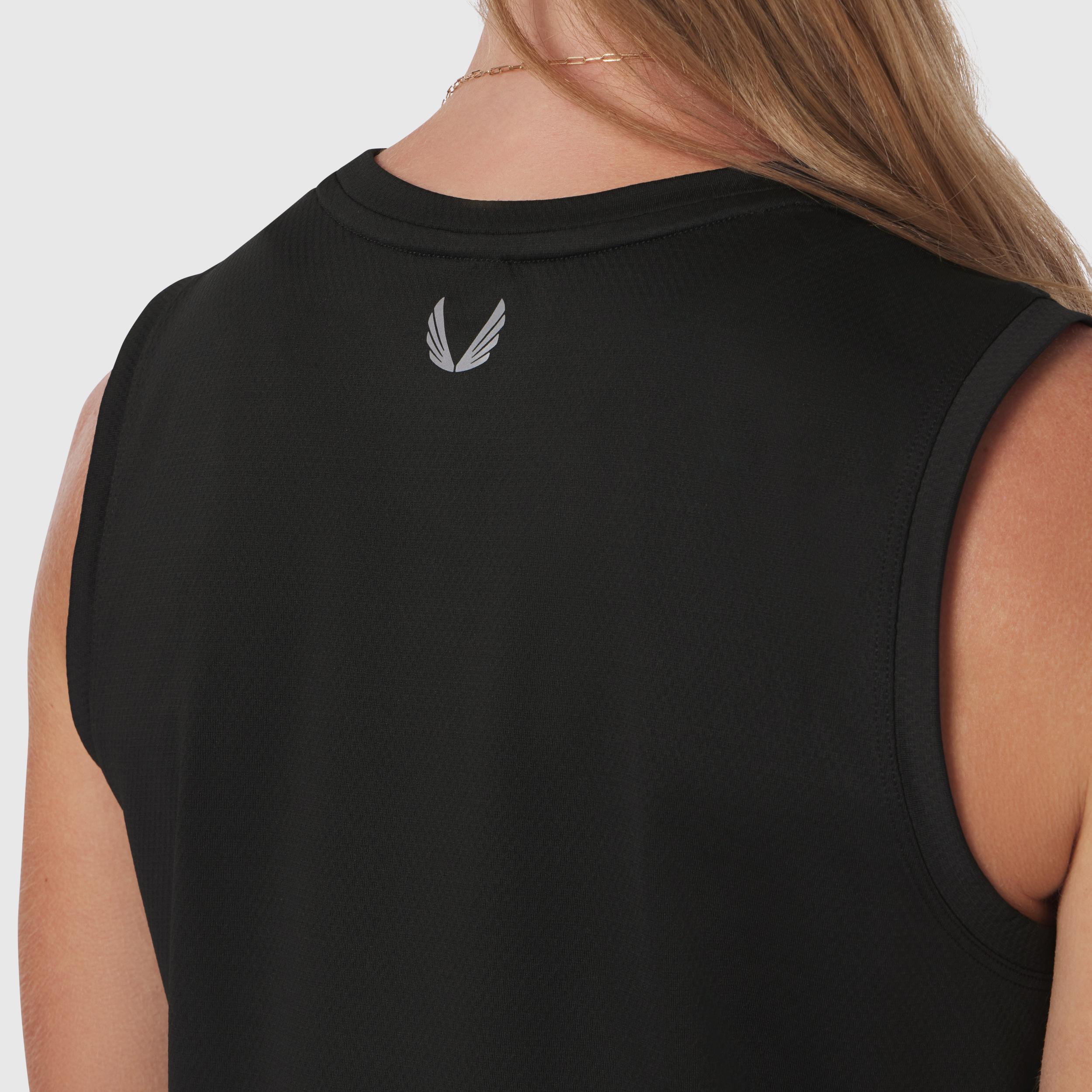 W020. AeroSilver® Tank Top - Black "RP" Product Image