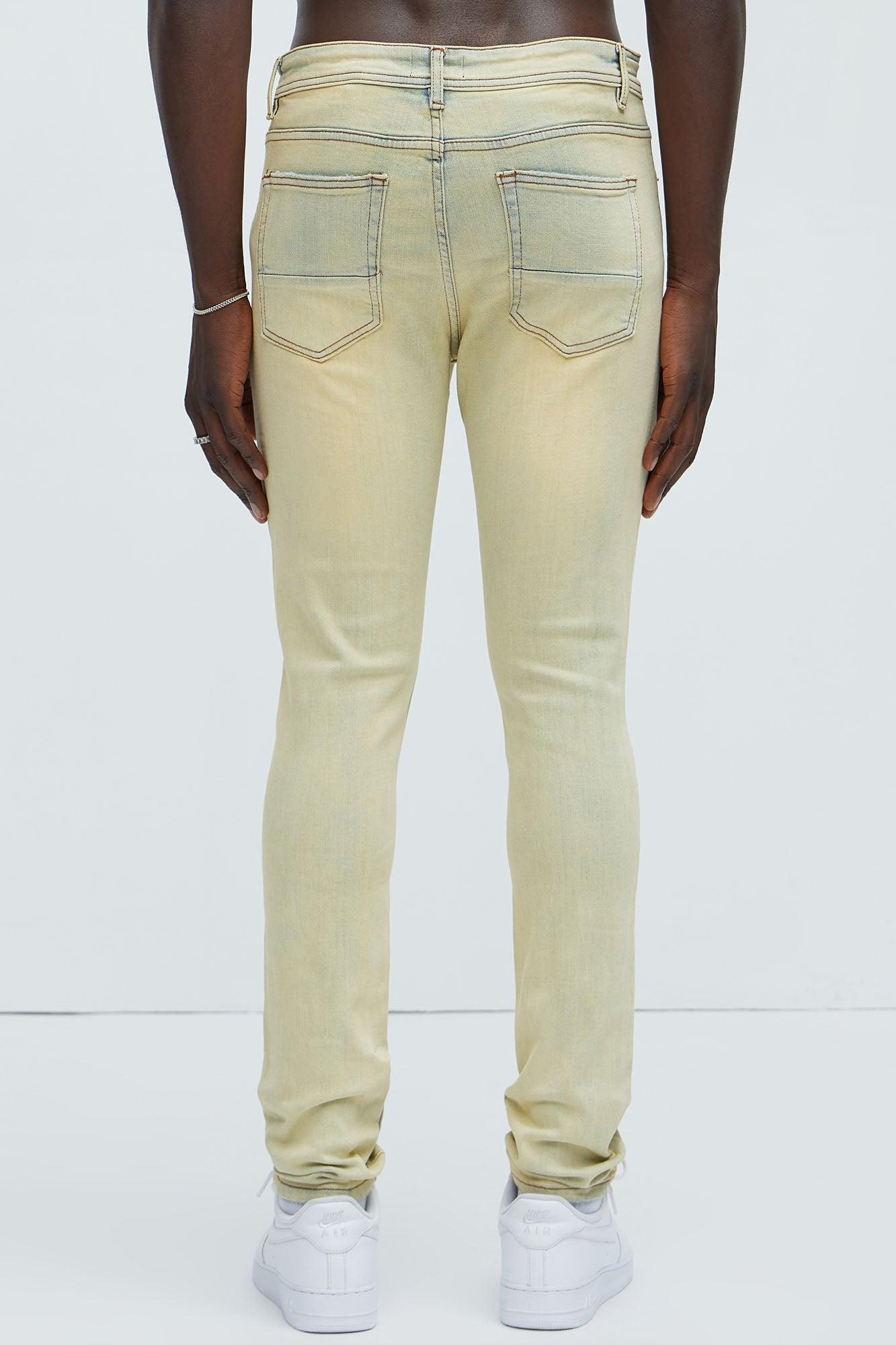 Get Stitches Ripped Skinny Jeans - Light Wash Product Image