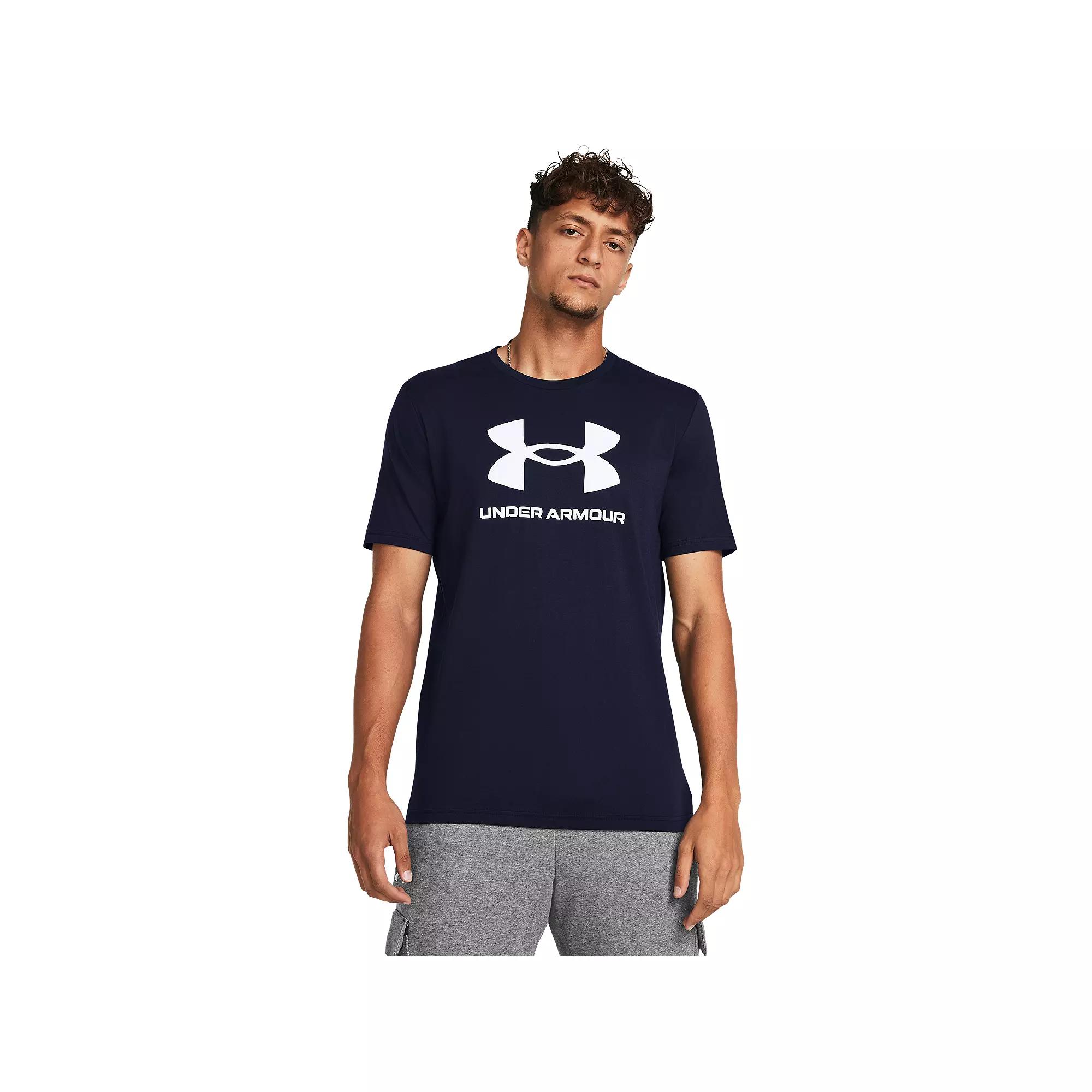 Big & Tall Under Armour Logo Short Sleeve Tee, Men's,  Product Image