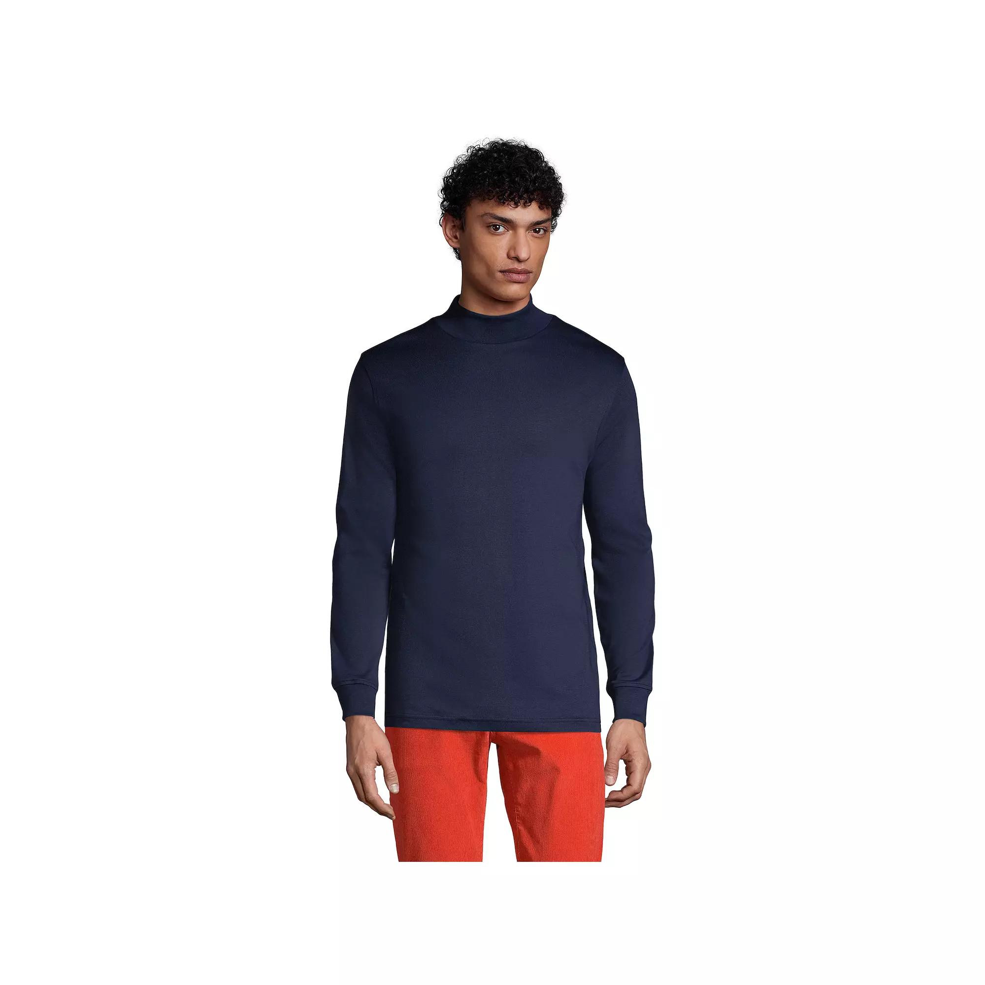 Big & Tall Lands' End Super Soft Supima Mock Turtleneck, Men's,  Product Image