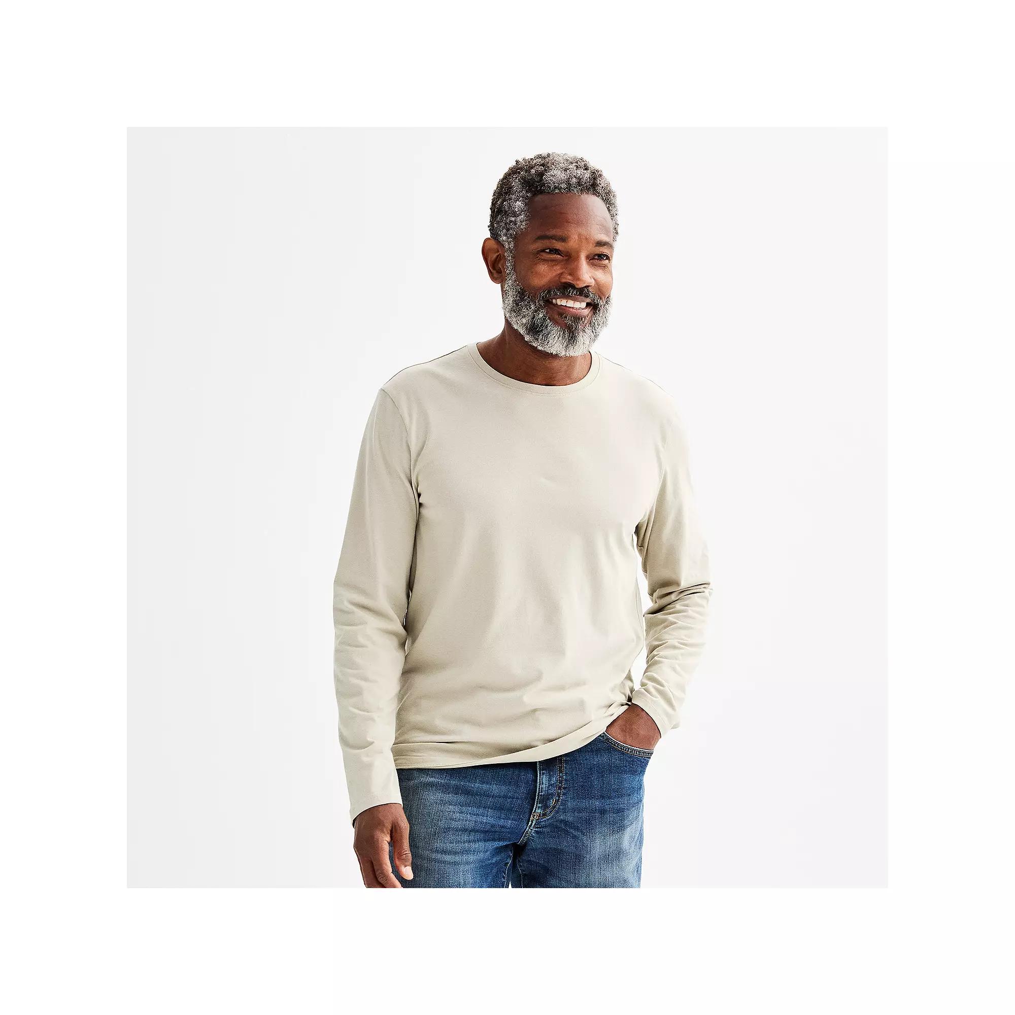Men's Apt. 9® Premier Flex Long Sleeve Crewneck Tee,  Product Image
