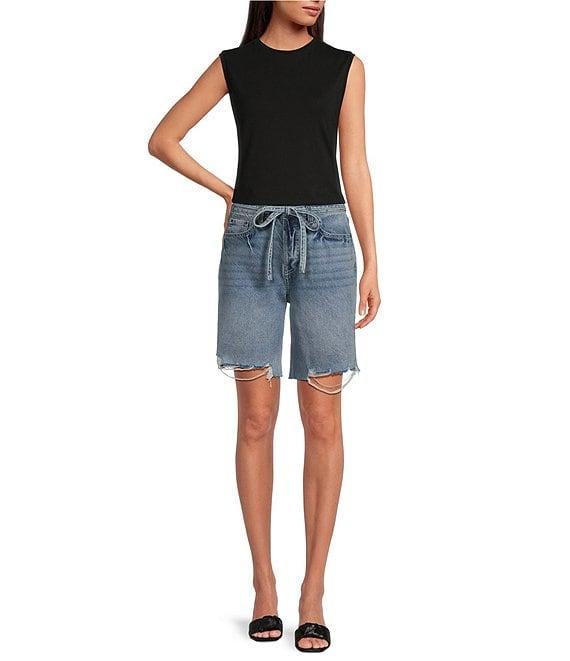 Le' AL.X Organic Pima Cotton Knit Crew Neck Sleeveless Tank Top Product Image