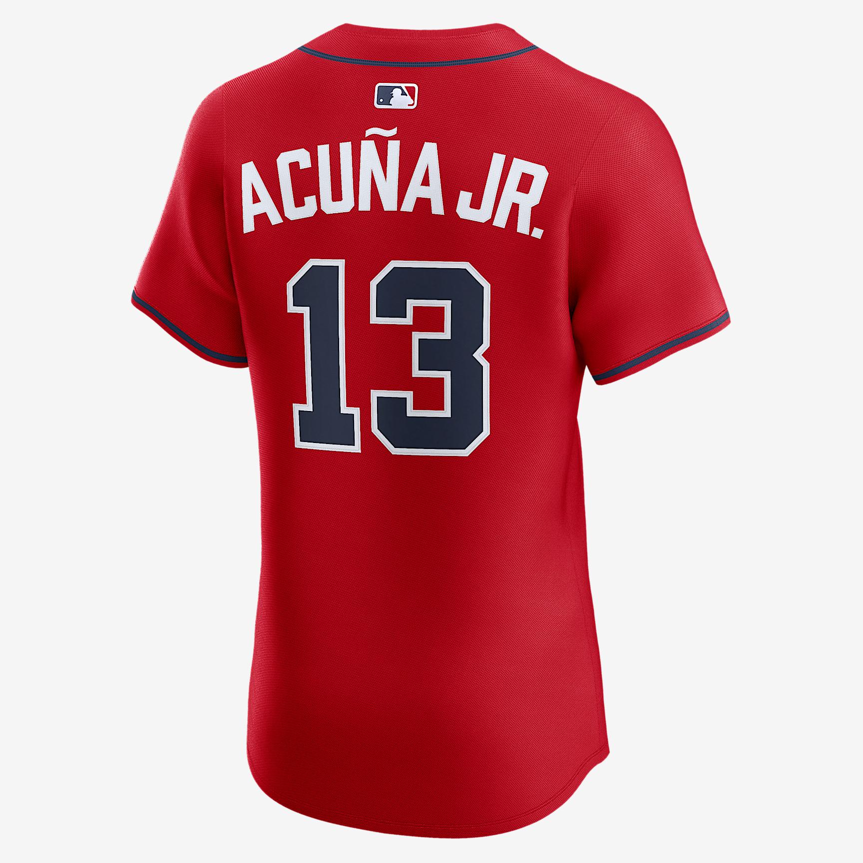 Ronald Acuña Jr. Atlanta Braves Men's Nike Dri-FIT ADV MLB Elite Jersey Product Image
