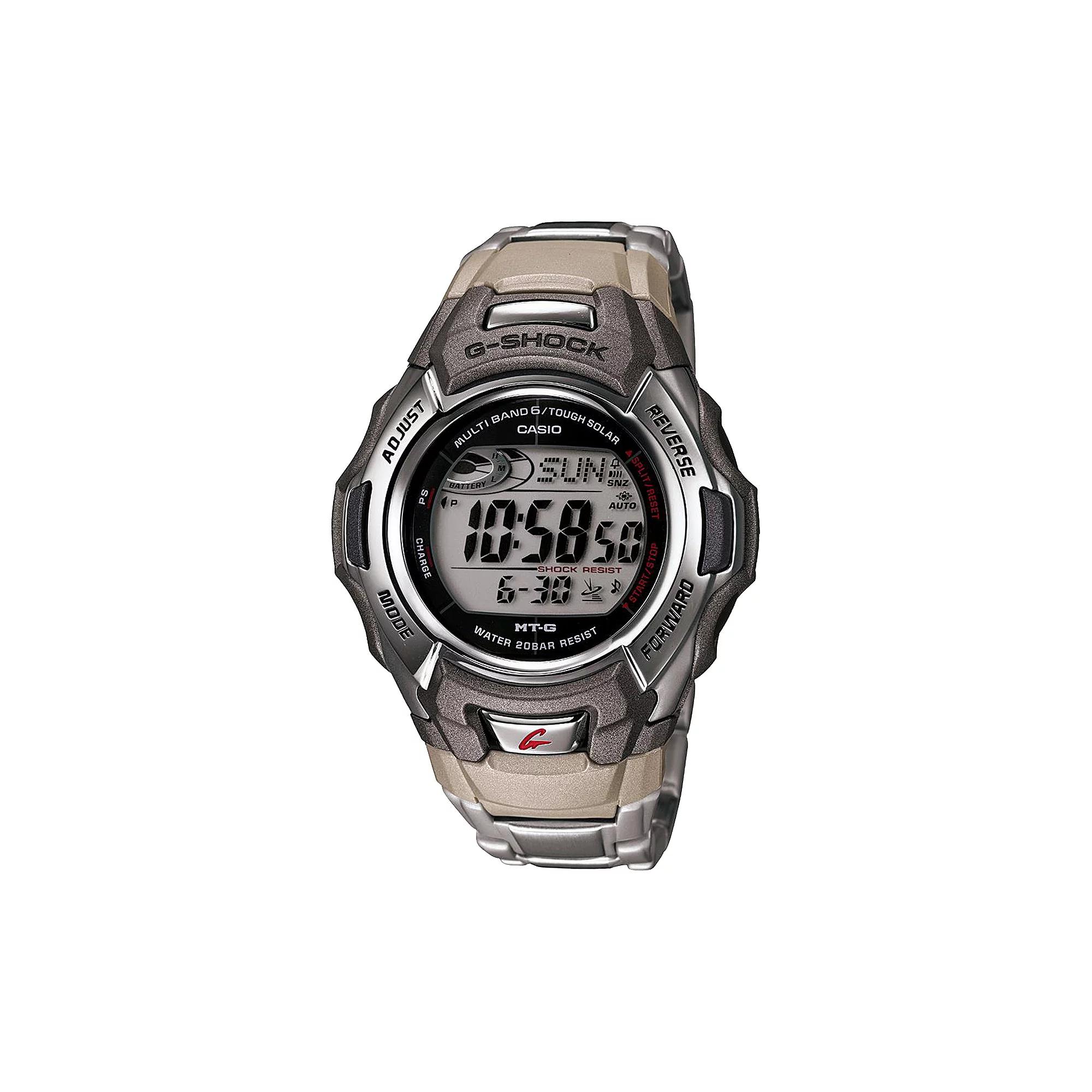 Casio Men's G-Shock Tough Solar Atomic Stainless Steel Digital Chronograph Watch - MTGM900DA-8, Silver Product Image