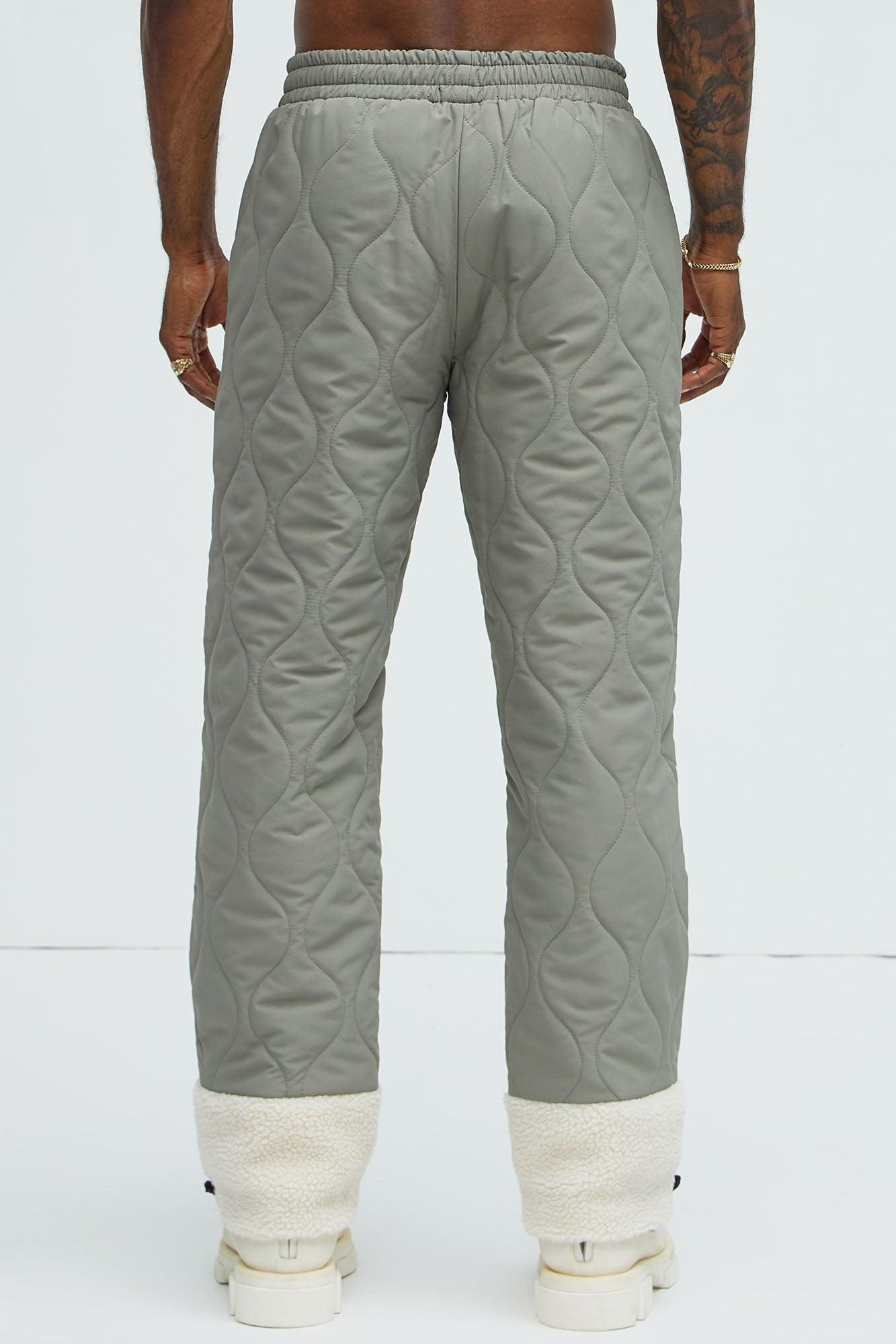Shreddin' Slopes Straight Quilted Pants - Grey Product Image