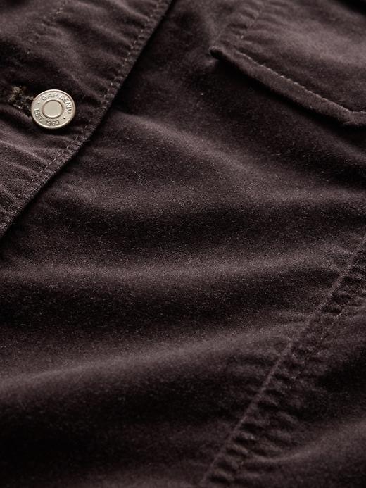 Velvet Denim Mini Shirtdress Product Image