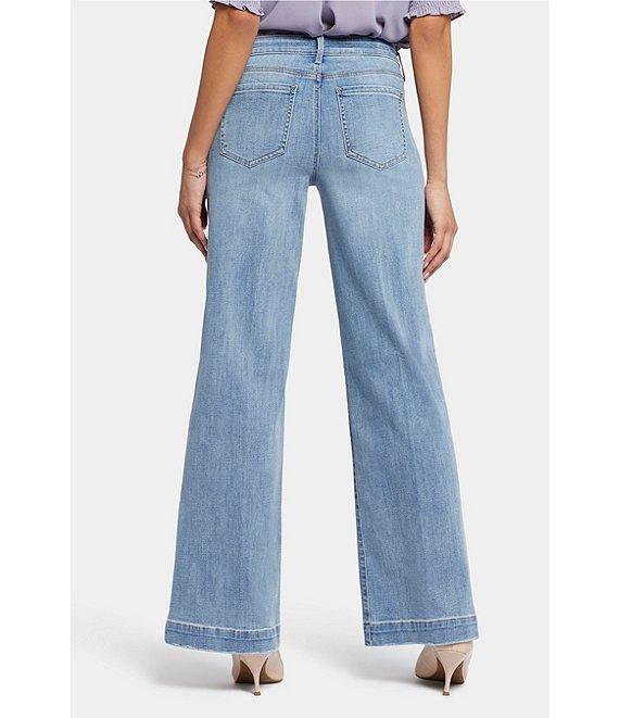 NYDJ Teresa Stretch Denim Mid Rise Wide Leg Jeans Product Image
