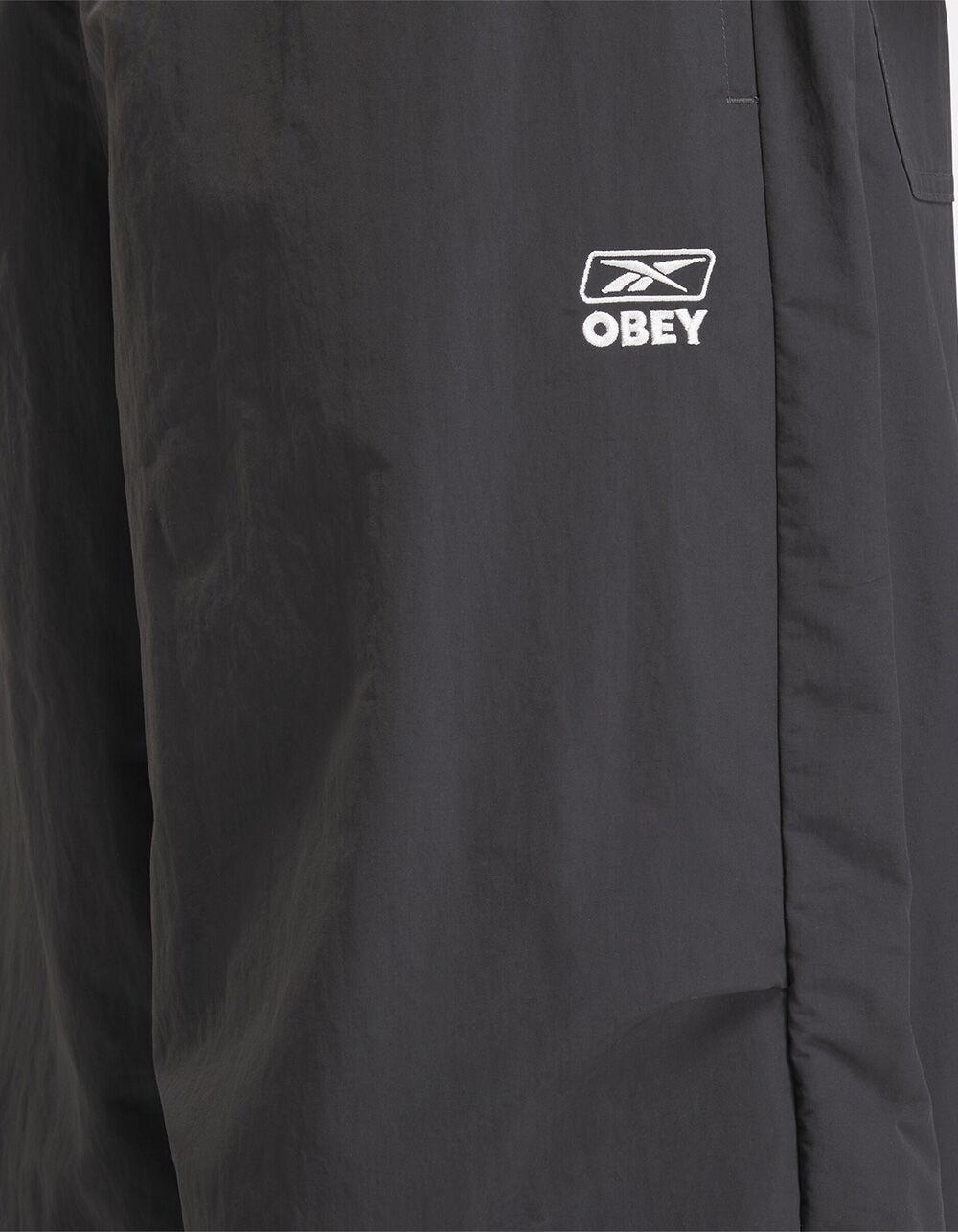 REEBOK x OBEY Zip-Off Nylon Mens Track Pants - BLACK Product Image