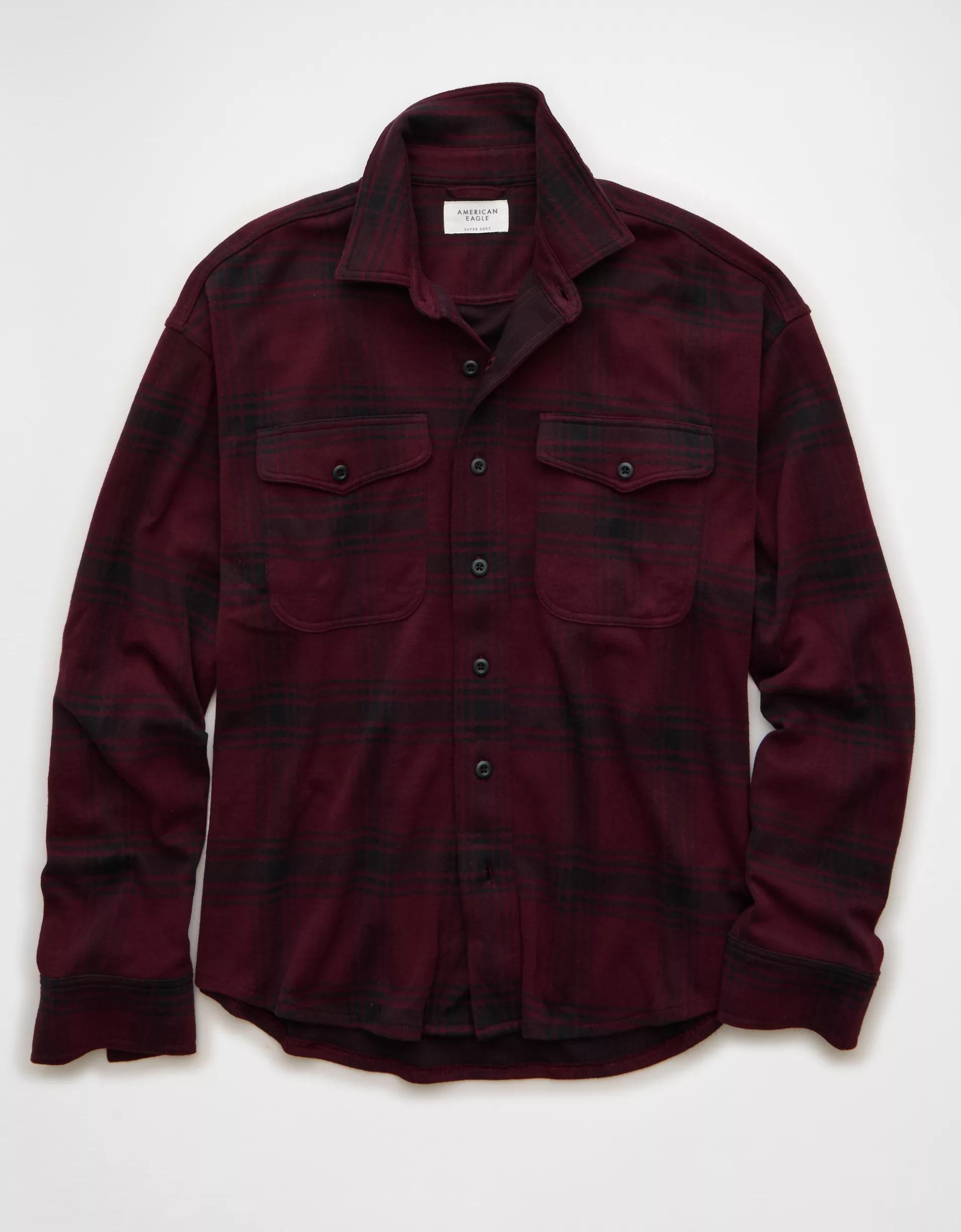 AE Knit Button-Up Shirt Product Image