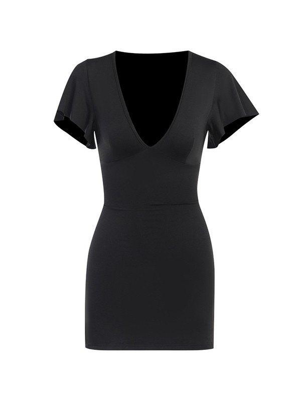 Ruffle Sleeve Bodycon Mini Dress Product Image