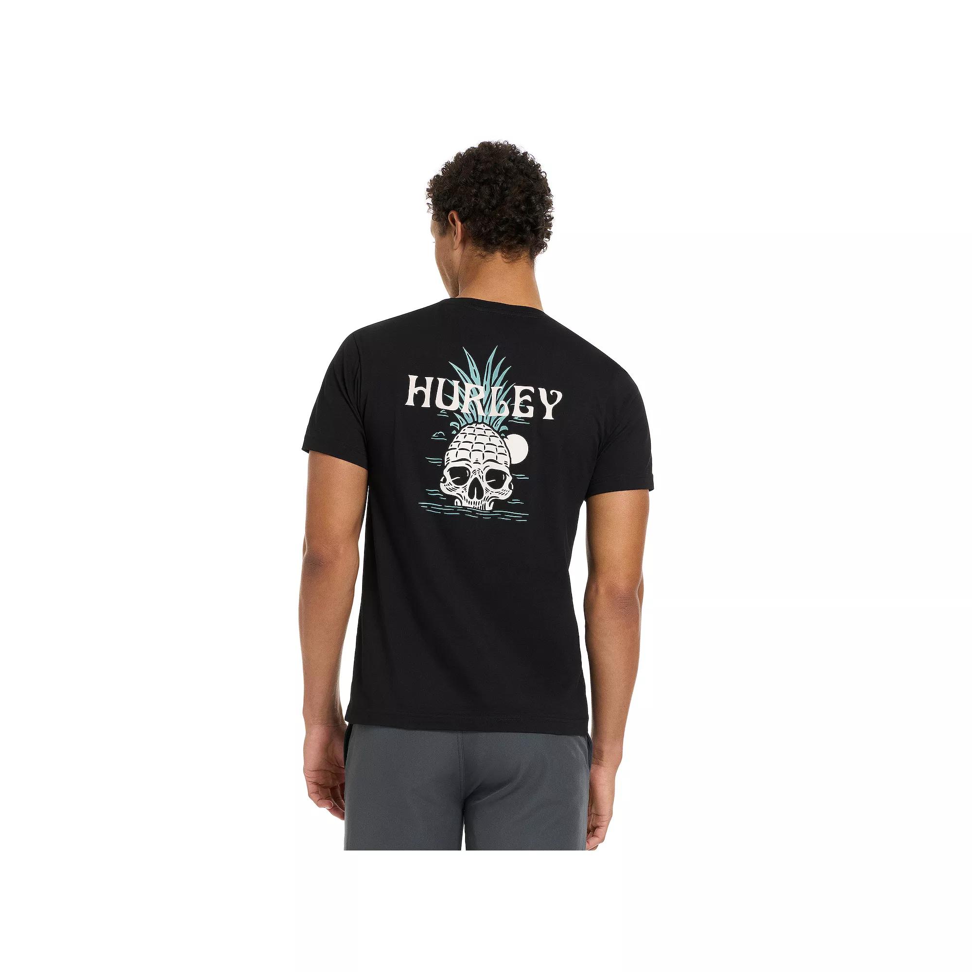 Men's Hurley Graphic Tee, Size: XS, Black White Product Image