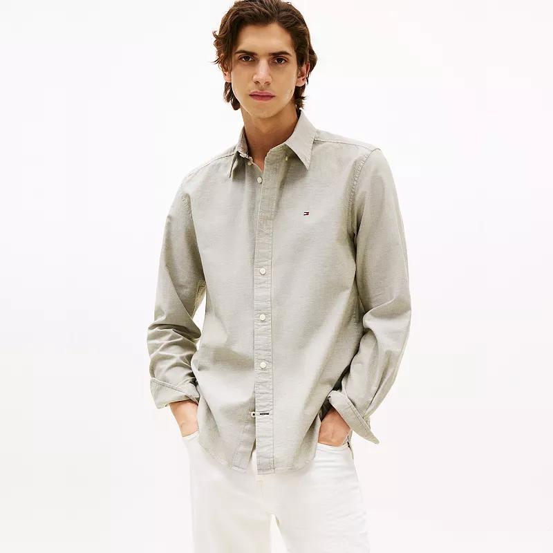 Men's Tommy Hilfiger Regular Fit Essential Stretch Oxford Shirt,  Product Image