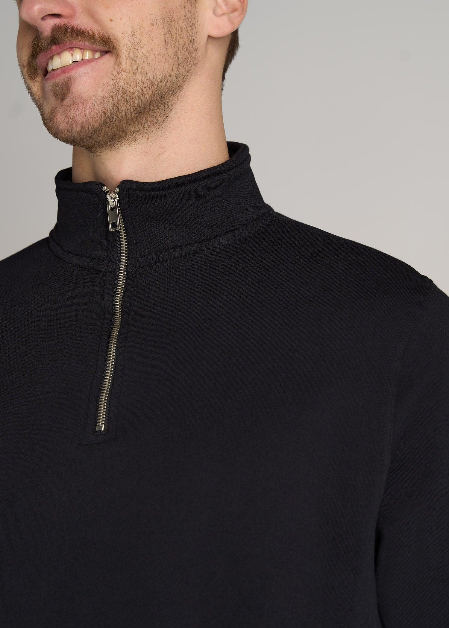 Wearever Fleece Quarter-Zip Tall Men's Sweatshirt in Black Male Product Image