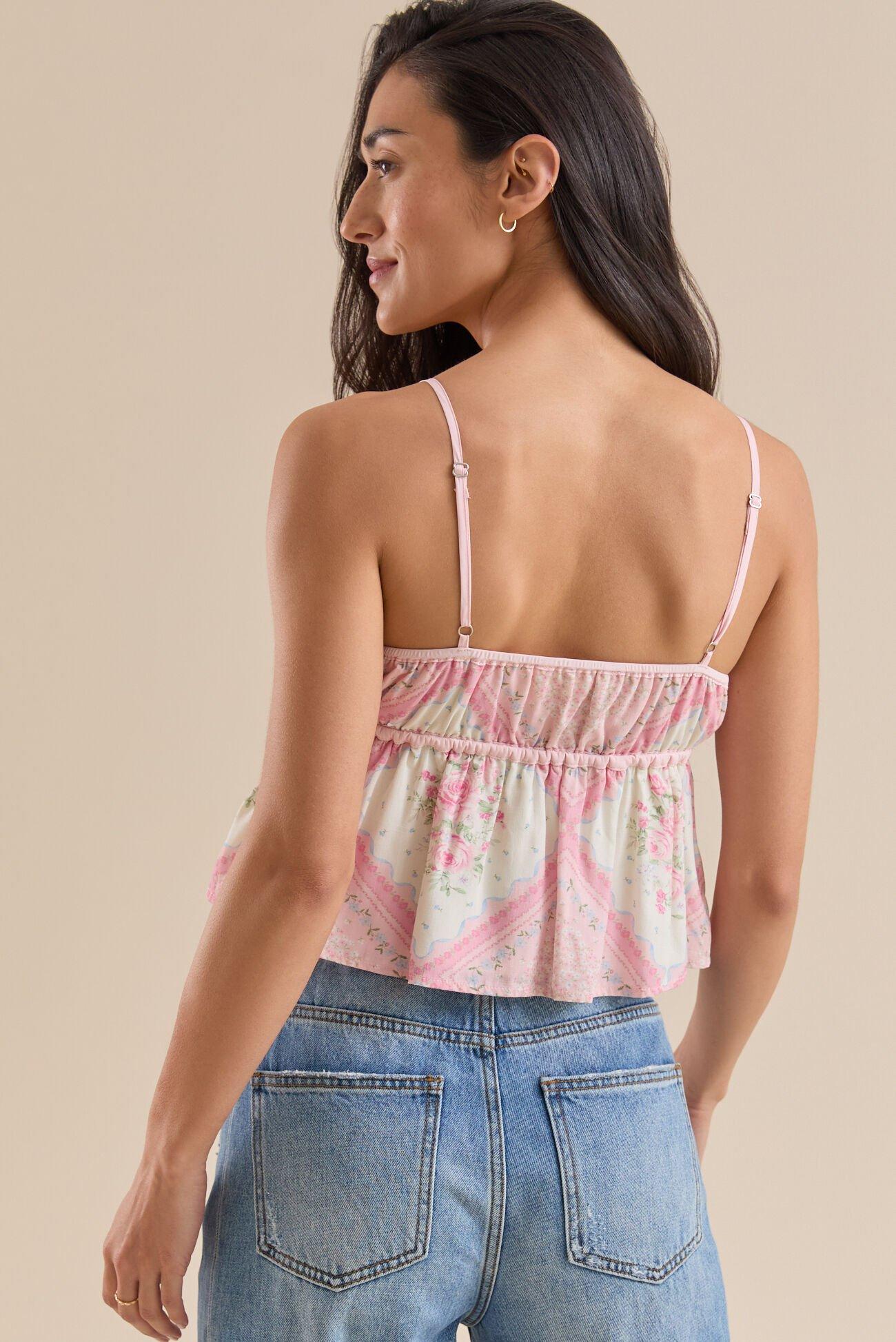 Bea Bandana Print Babydoll Top Product Image