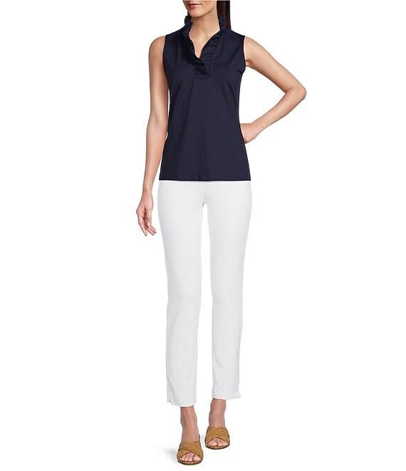 J.McLaughlin Durham Sleeveless Ruffle V-Neck Top Product Image