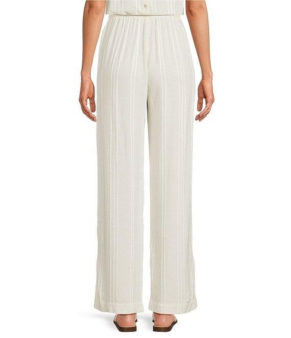 Cloth & Stone Knit Mid Rise Striped Tie Waist Wide Leg Coordinating Pants Product Image