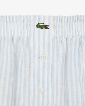 Loose Striped Linen Shorts Product Image